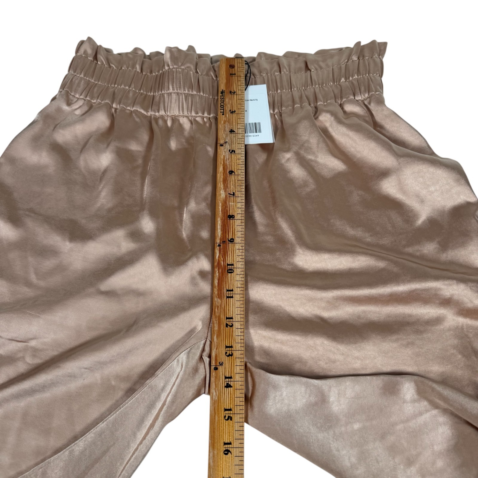 Generation Love Womens Terracotta Elastic Waist Theresa Satin Pants Size M NWT