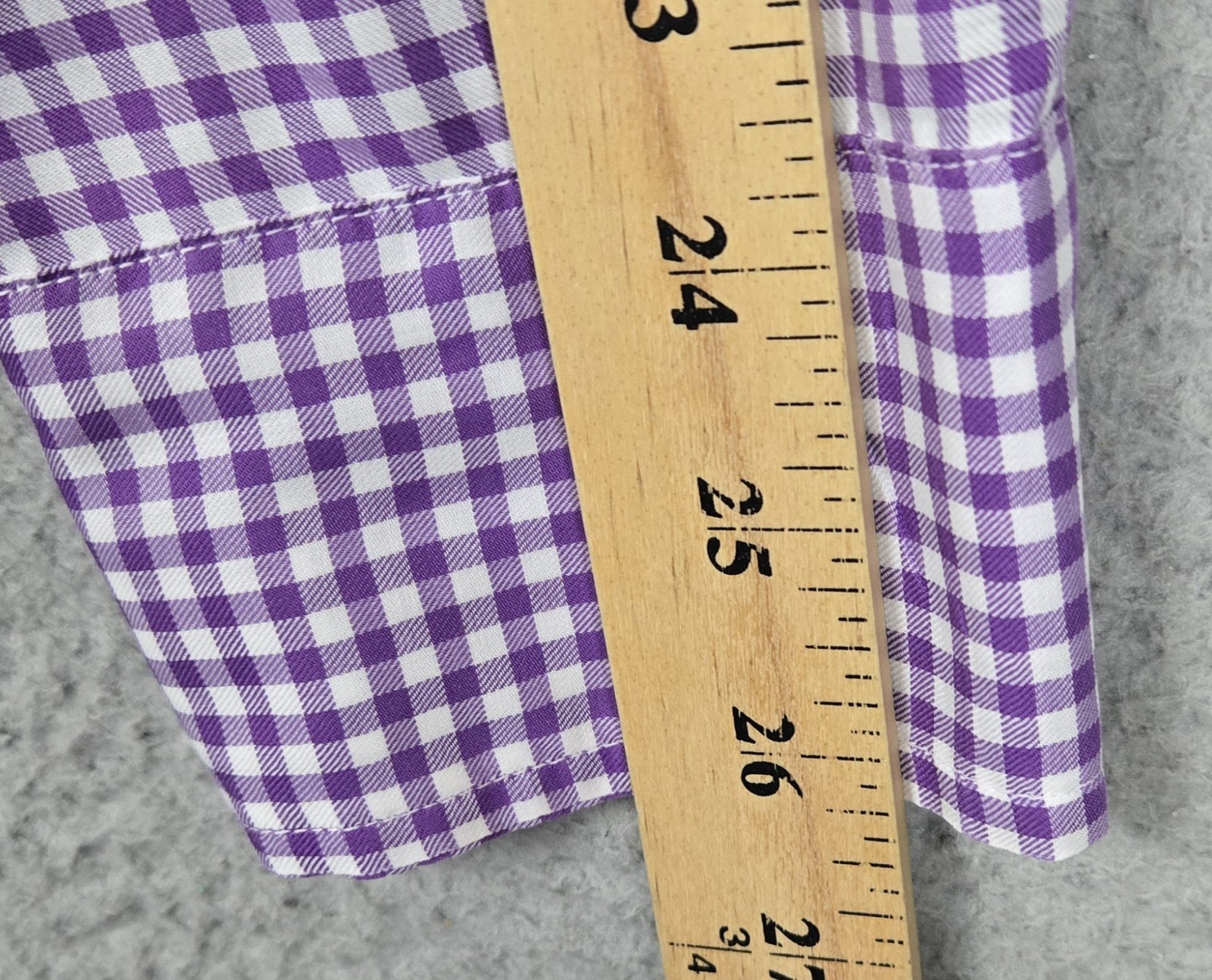 Frank & Eileen “Paul” Shirt Long Sleeve Cotton Casual Purple Gingham Mens Medium