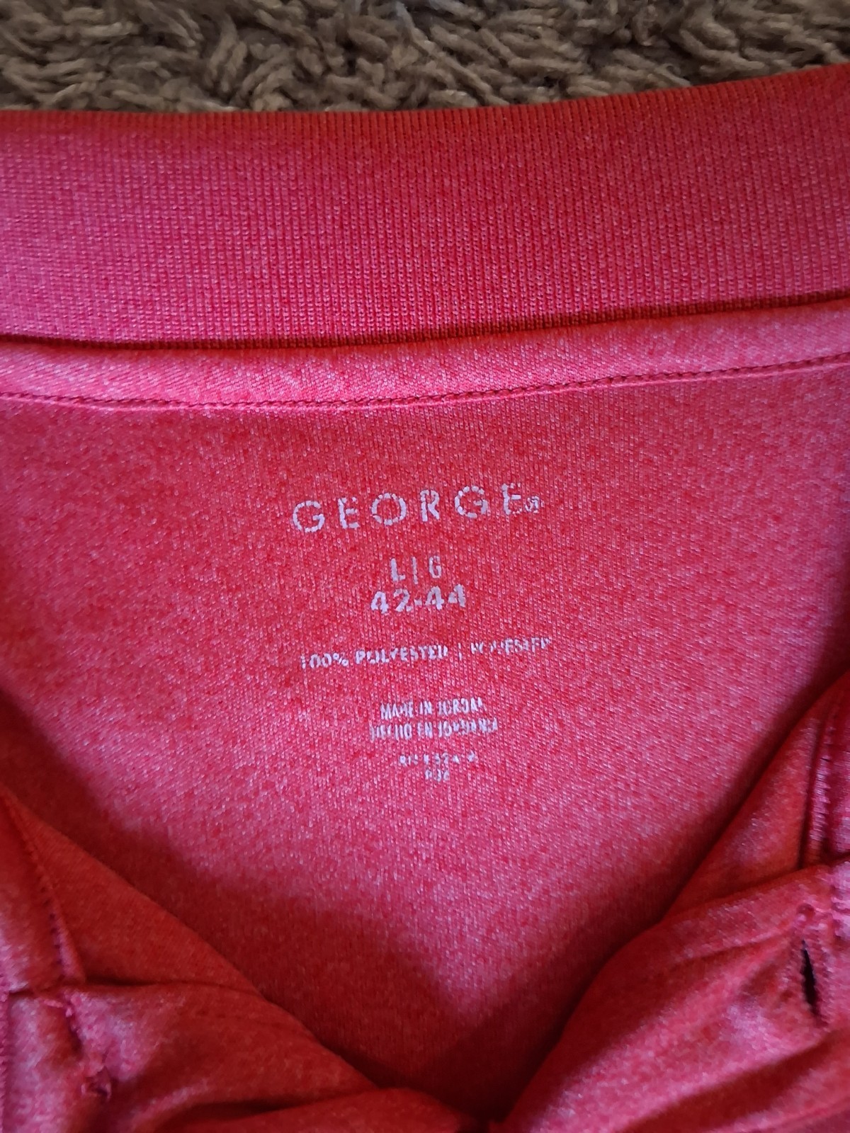 George Red Polo Shirt Size Large 42-44