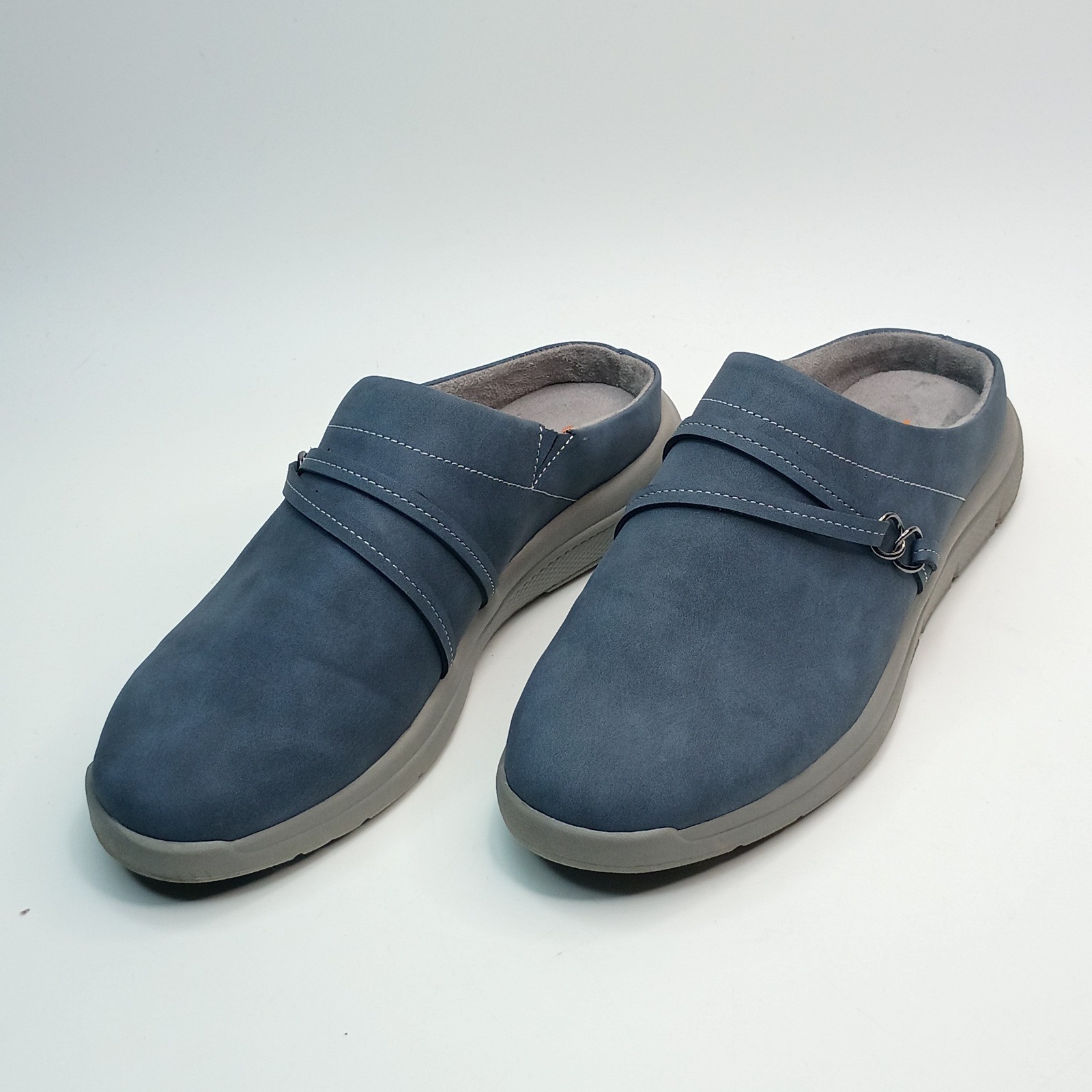 J Sport Gina Mules Women Size 8 Navy Blue Cushioned Memory Foam S5GNA73