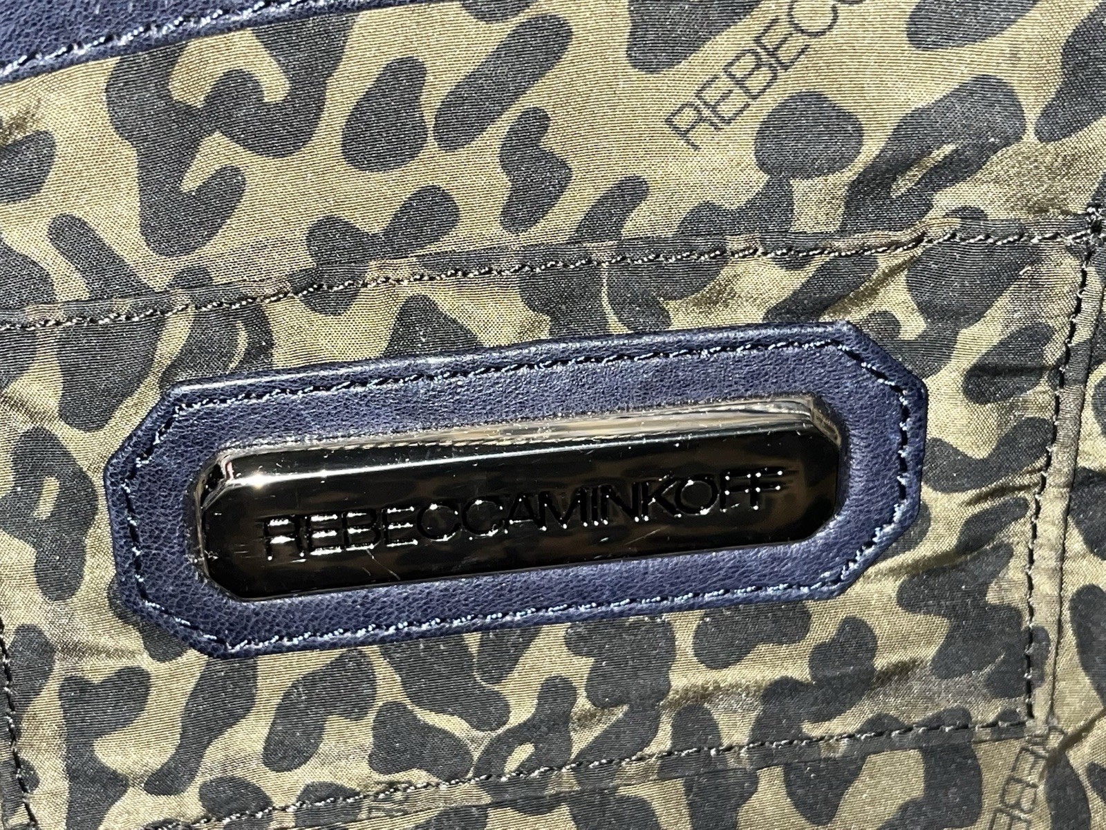 Rebecca Minkoff MAC Navy Blue Leather Crossbody Bag Handbag Purse