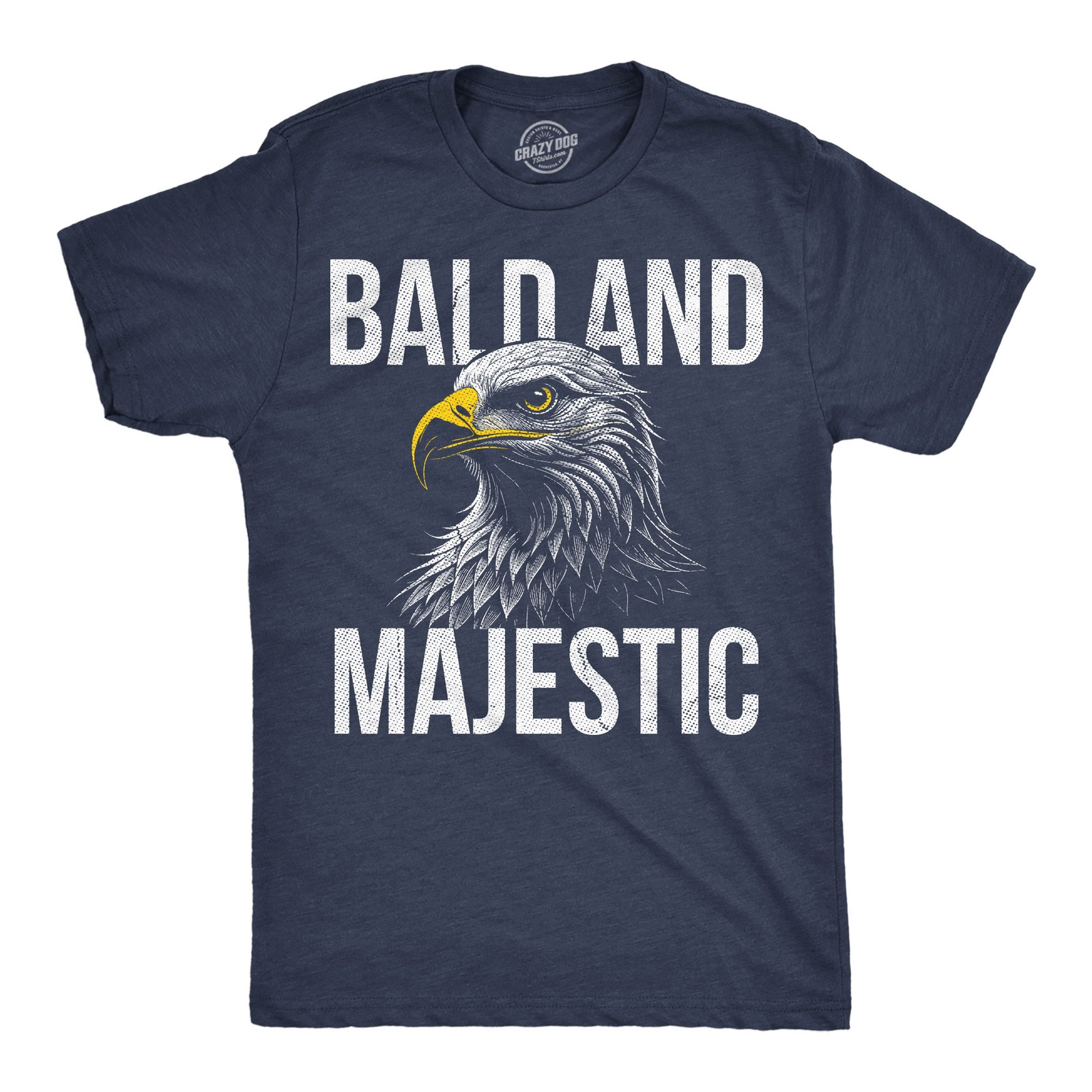 Mens Funny T Shirts Bald and Majestic Sarcastic Eagle Graphic Novelty Tee for