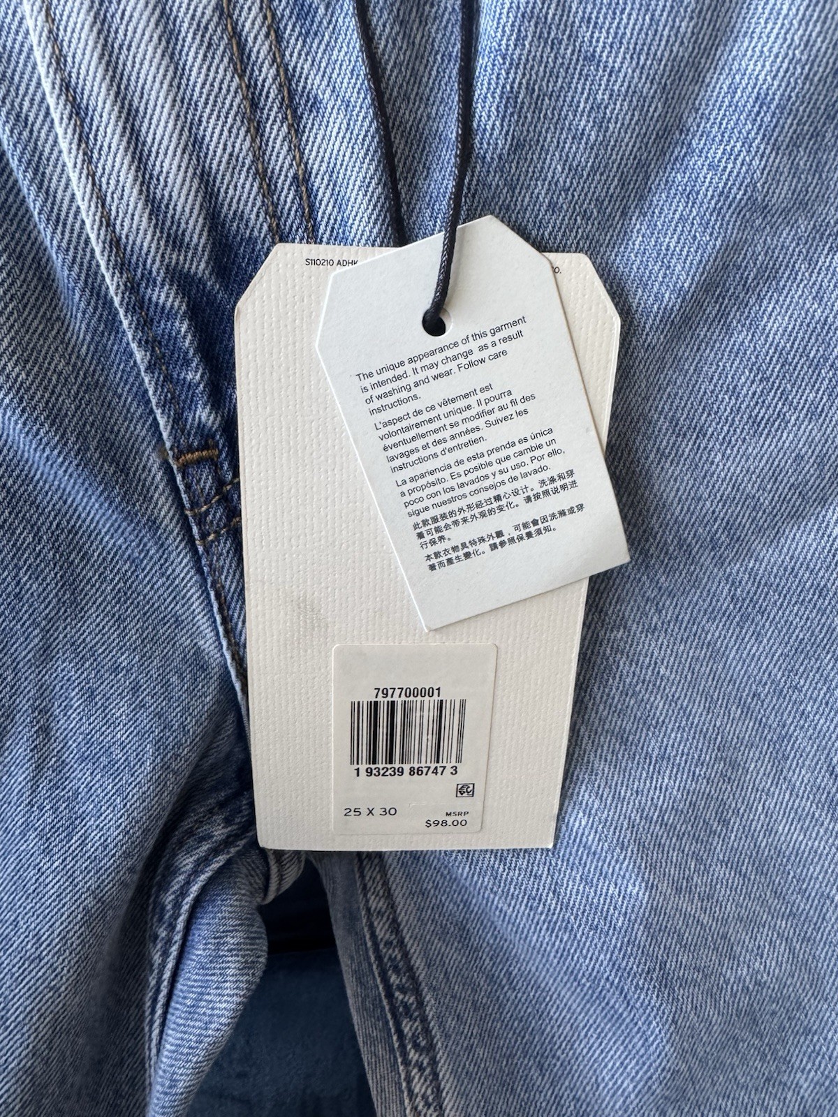 Levi’s Premium Dad Jeans Size 25×30 Women’s Sits Below Waist