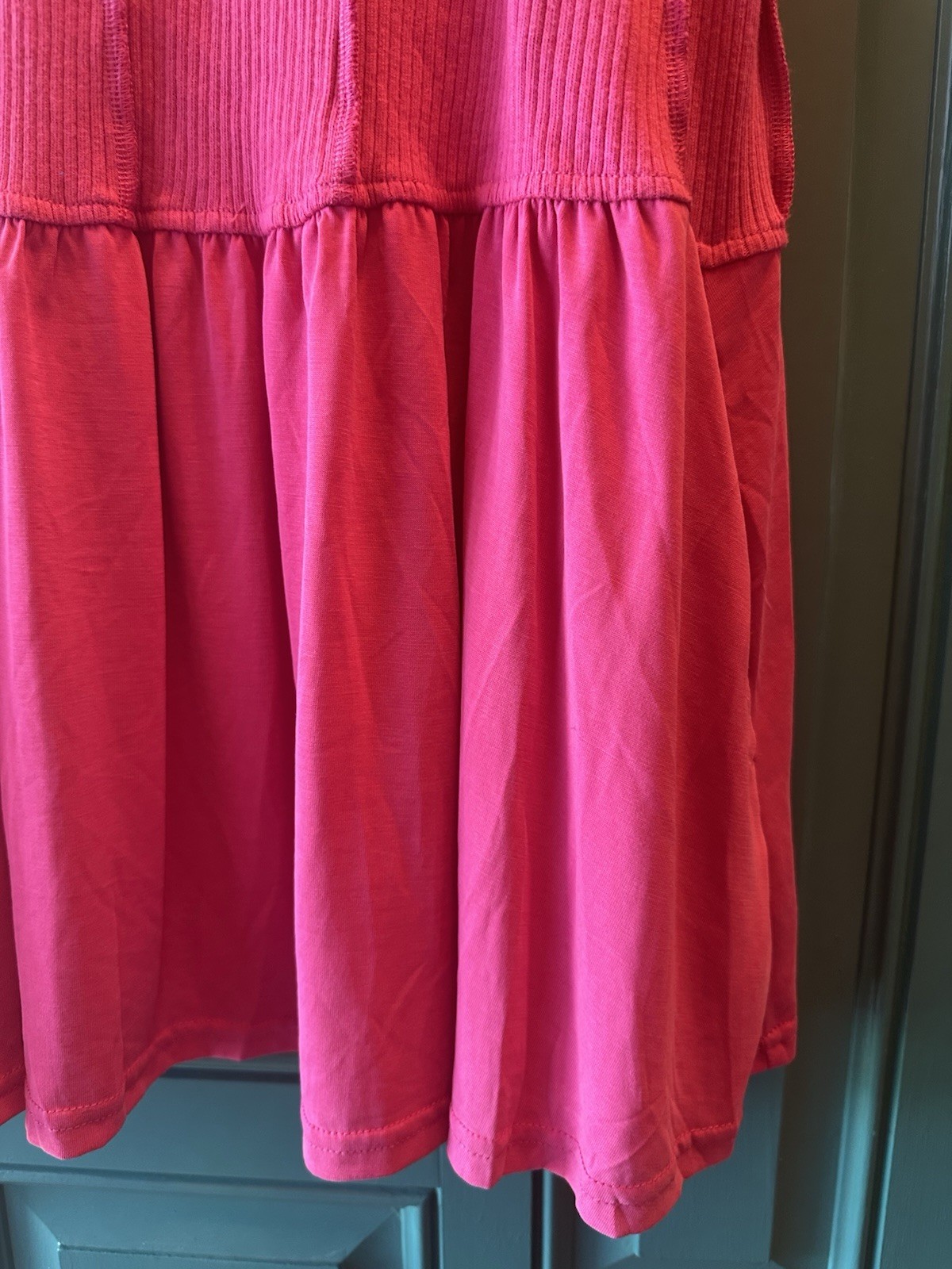 DAILY PRACTICE ANTHROPOLOGIE Pink Mini Dress Sz Large Buzzer Beater Sleeveless