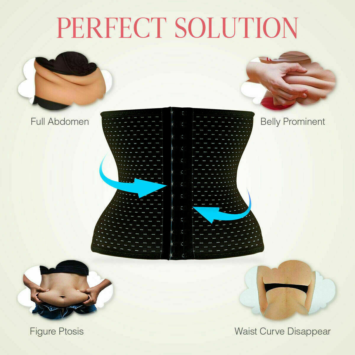 Corset Waist Trimmer Training Shaper Body Shapewear Underbust Cincher Tummy Belt
