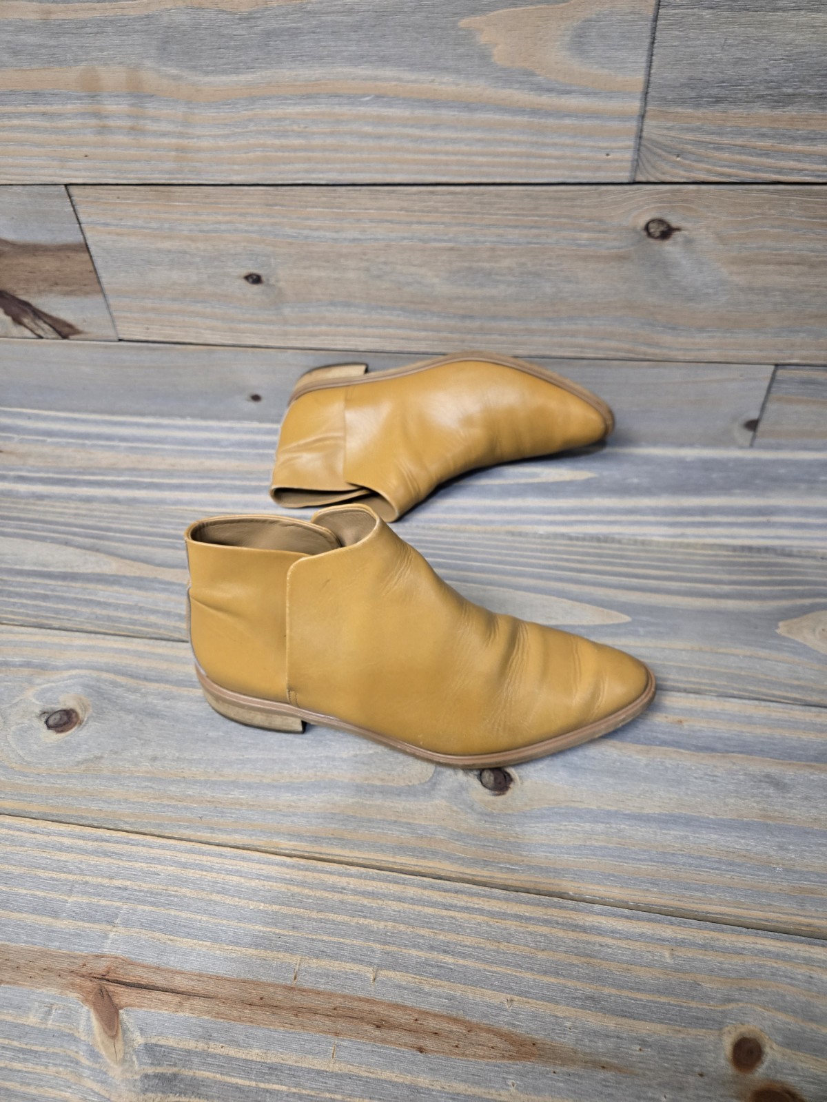 Everlane Italian Leather Modern Ankle Boot Bootie, Cognac, Various