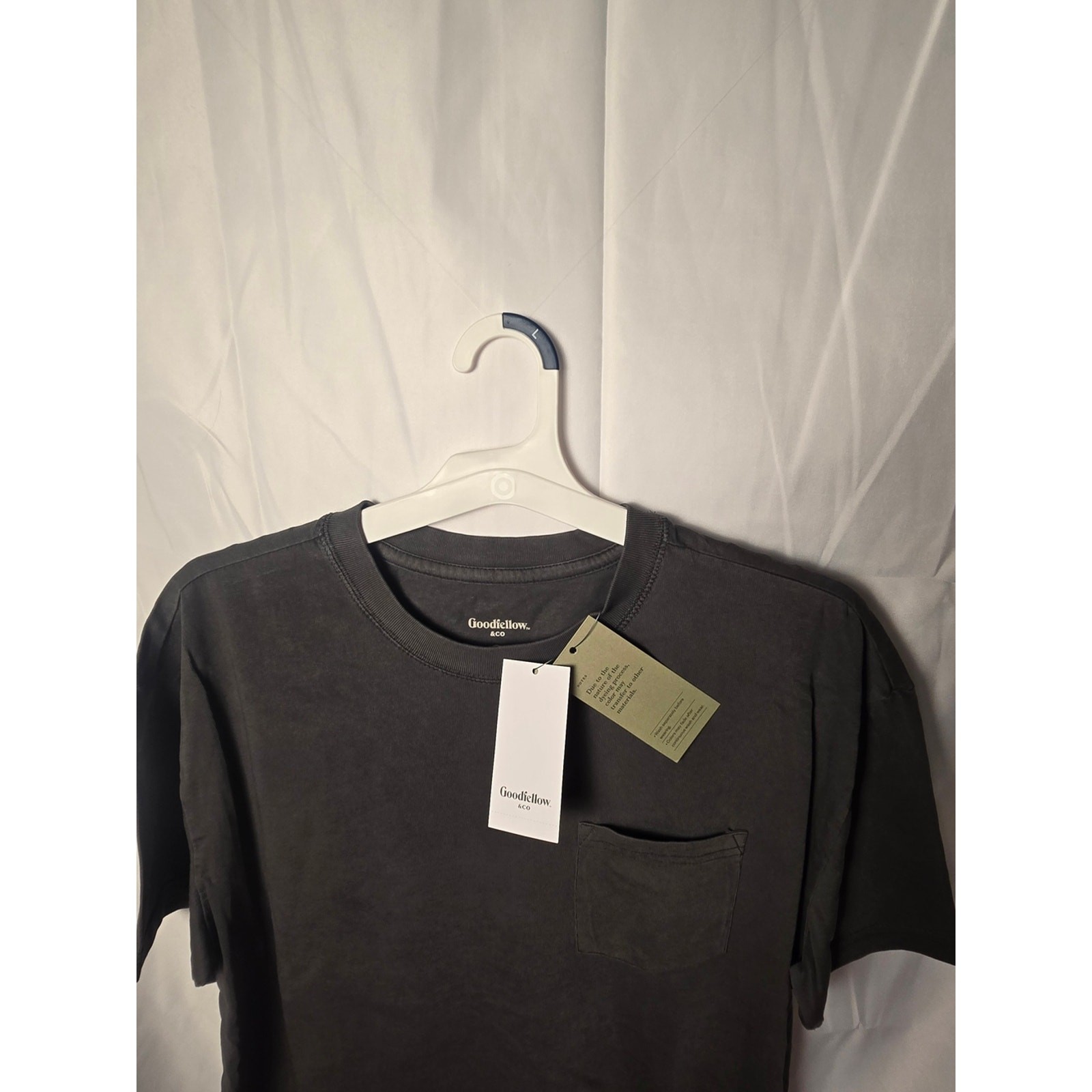Men’s Heavyweight Short Sleeve T-Shirt – Goodfellow Black Gray Hematite Size L