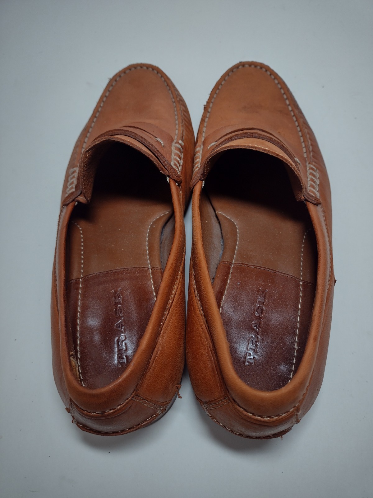 Trask Tan Leather Penny Loafers – Men Size (9.1/2)