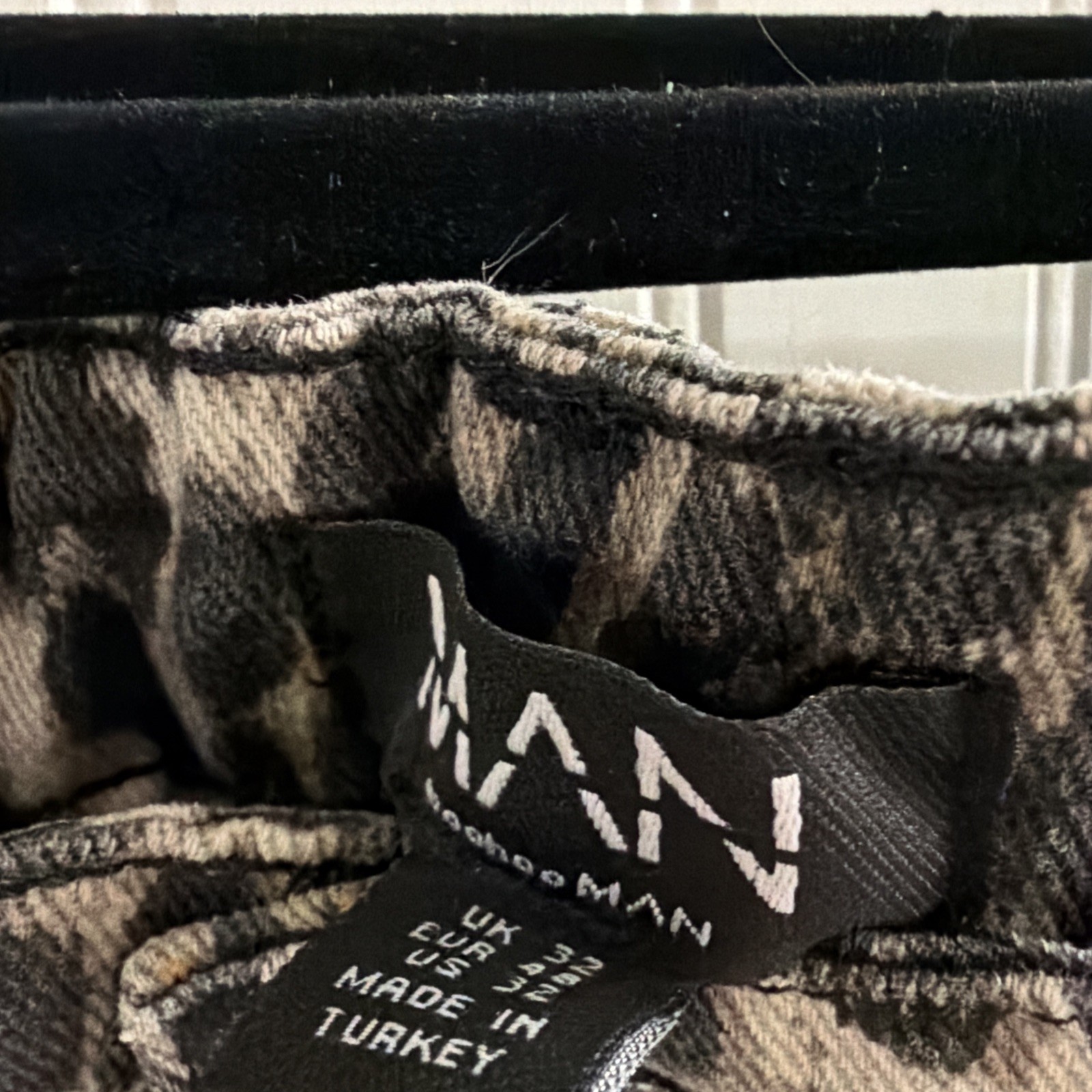 NWT~BoohooMAN Men 32 RELAXED FIT Jeans LEOPARD Y2K Streetwear Denim Pants
