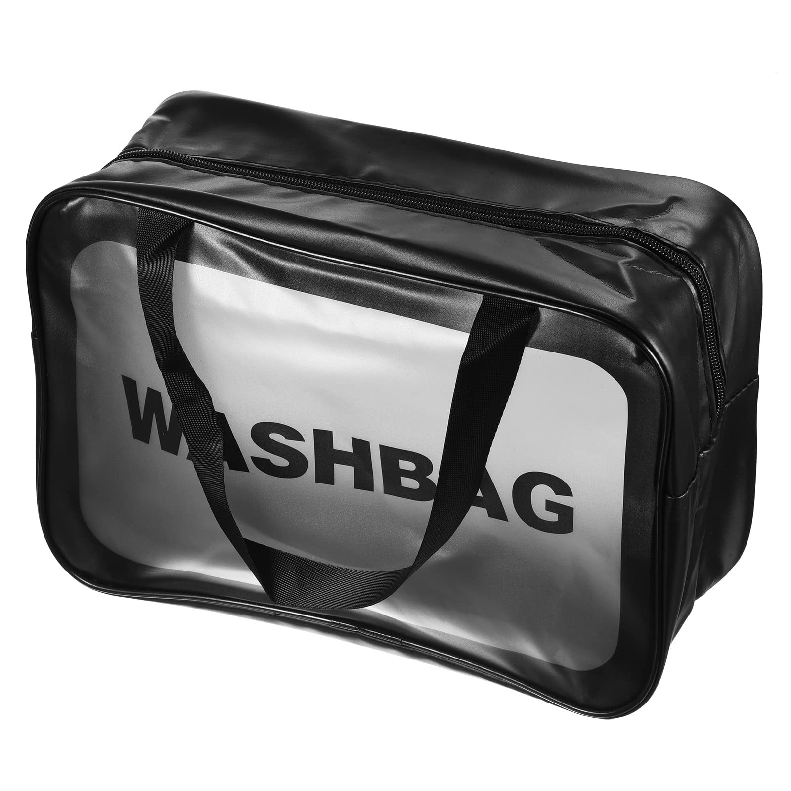 PATIKIL 8.3″x11.8″x5.1″ Clear Toiletry Bag, Black U1