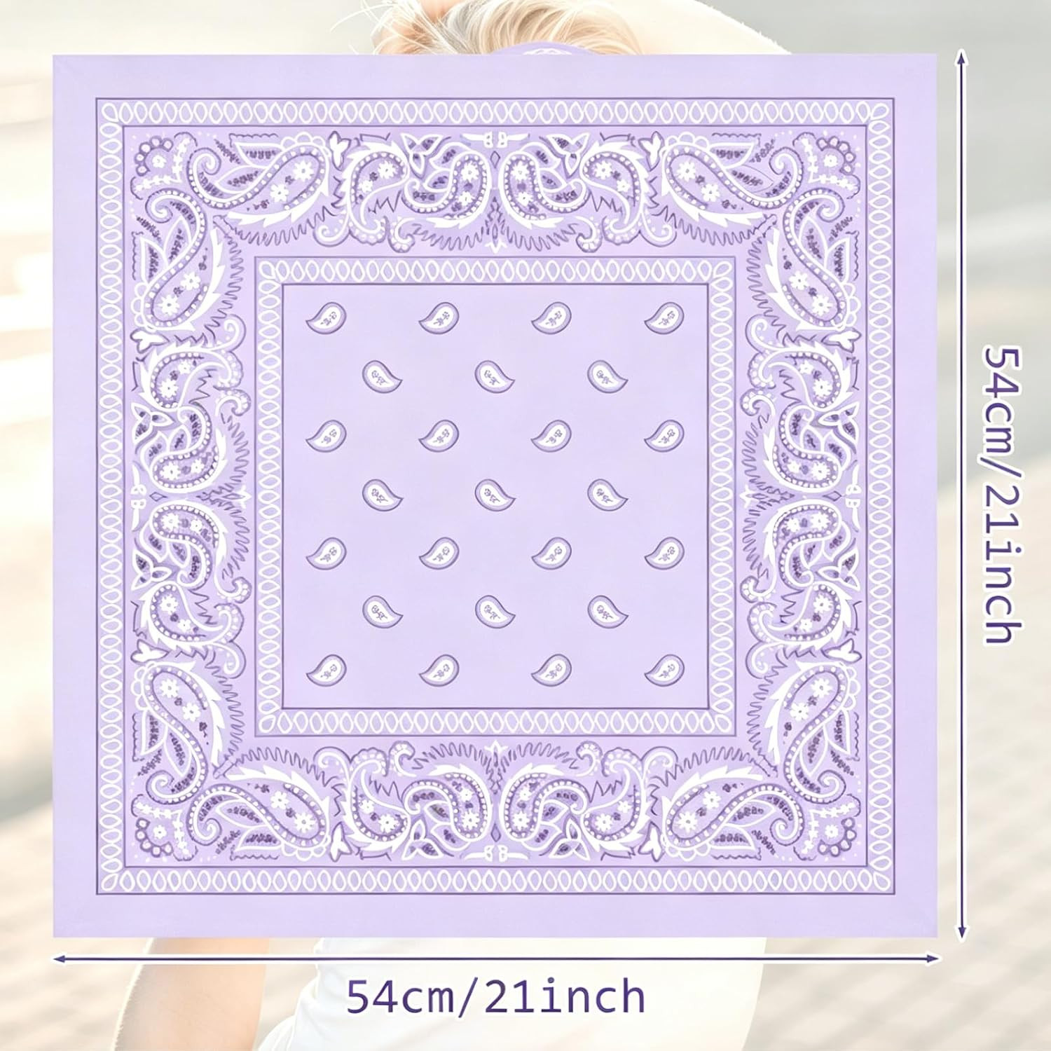 Bandanas Bulk Paisley Pattern for Women Men, Head Scarf Cowboy Bandana Neon Hand