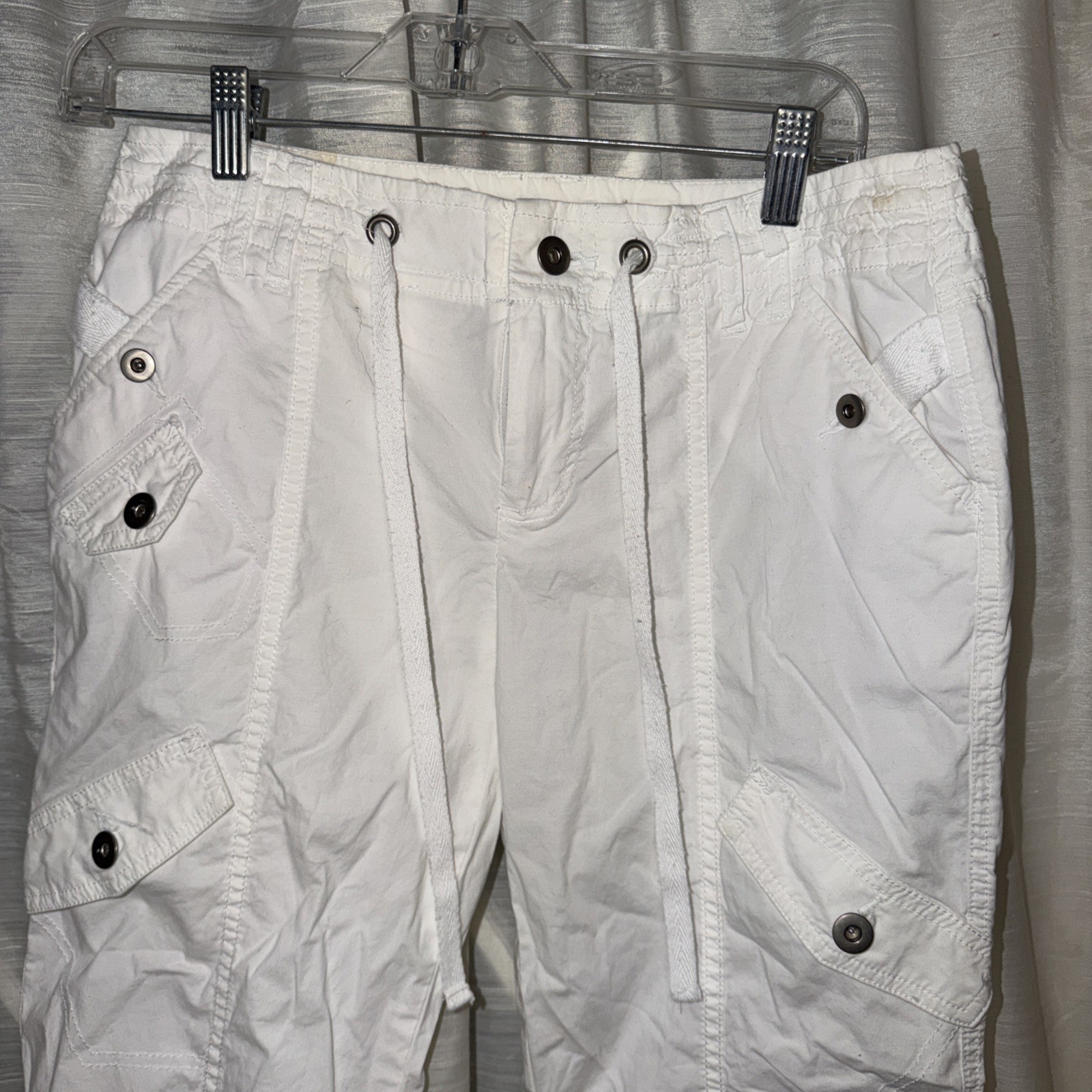 NWT Inc International Concepts Cargo Capri Pants Adjustable Hems Boho Size 6