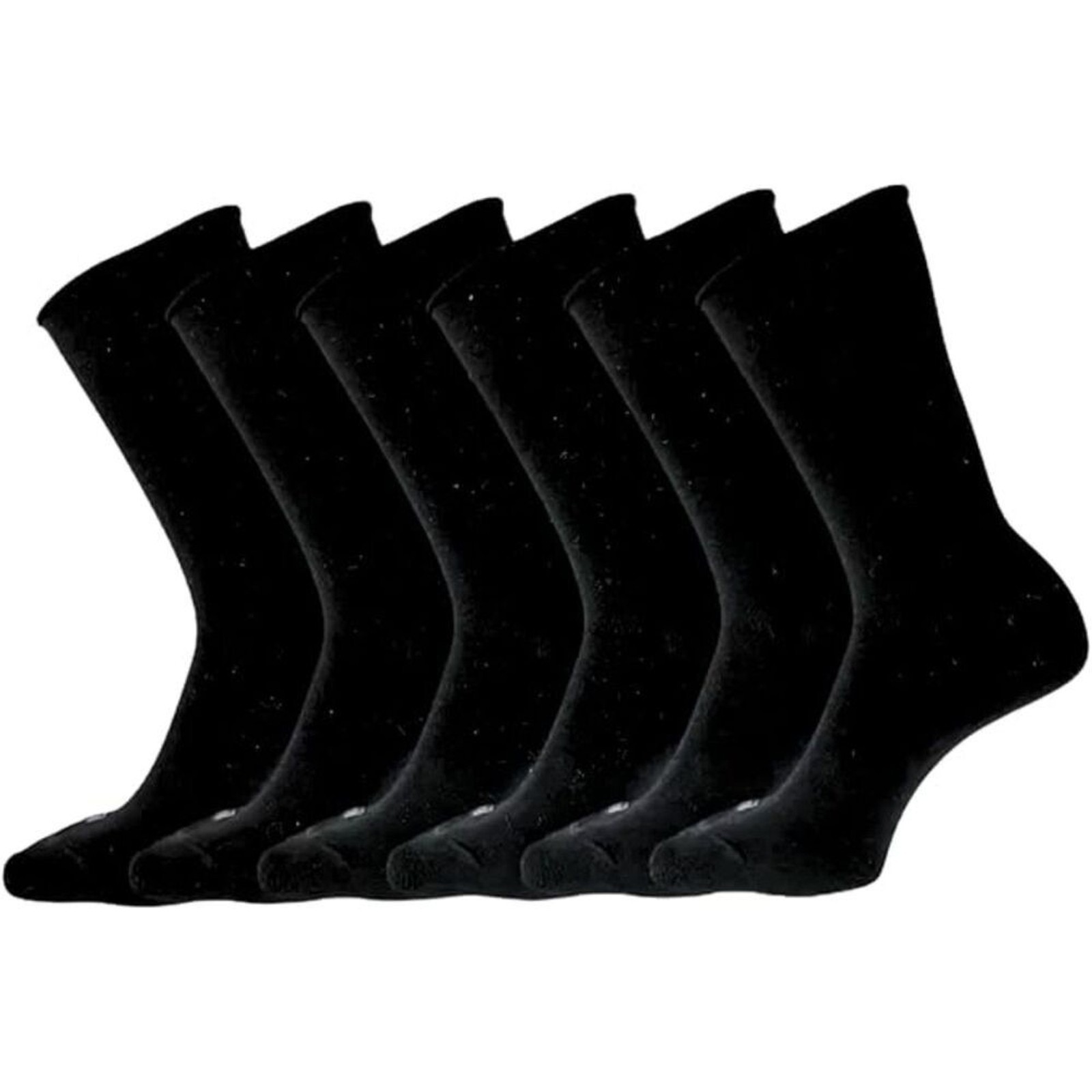 K. BELL Modal Roll Top Socks, Womens, 6 Pairs, Black, Fits Shoe Sizes 5.5-10 NWT