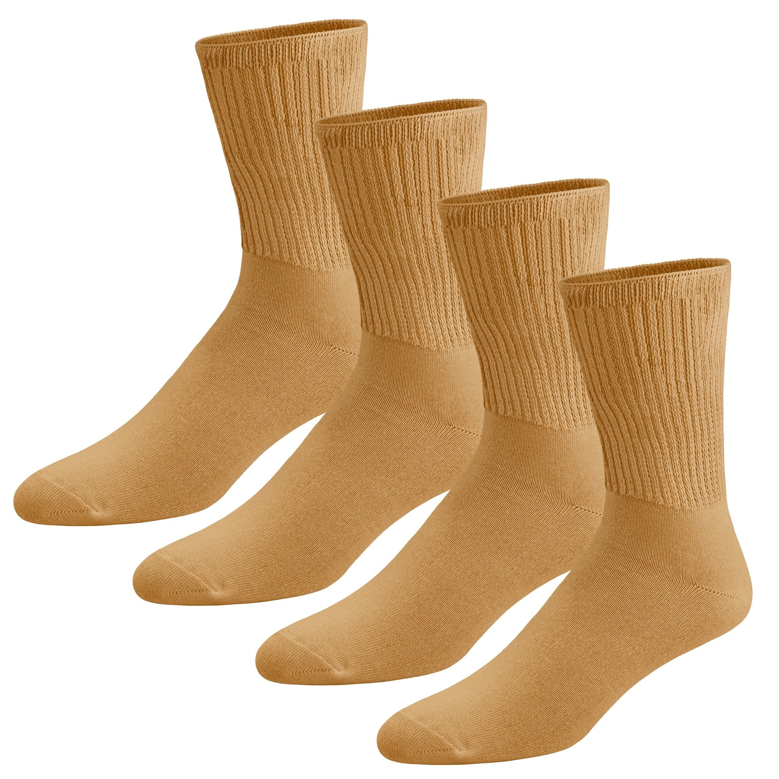 Thin Combed Cotton Diabetic Socks, Loose, Non-Binding Low-Crew Socks (Size 7-11)