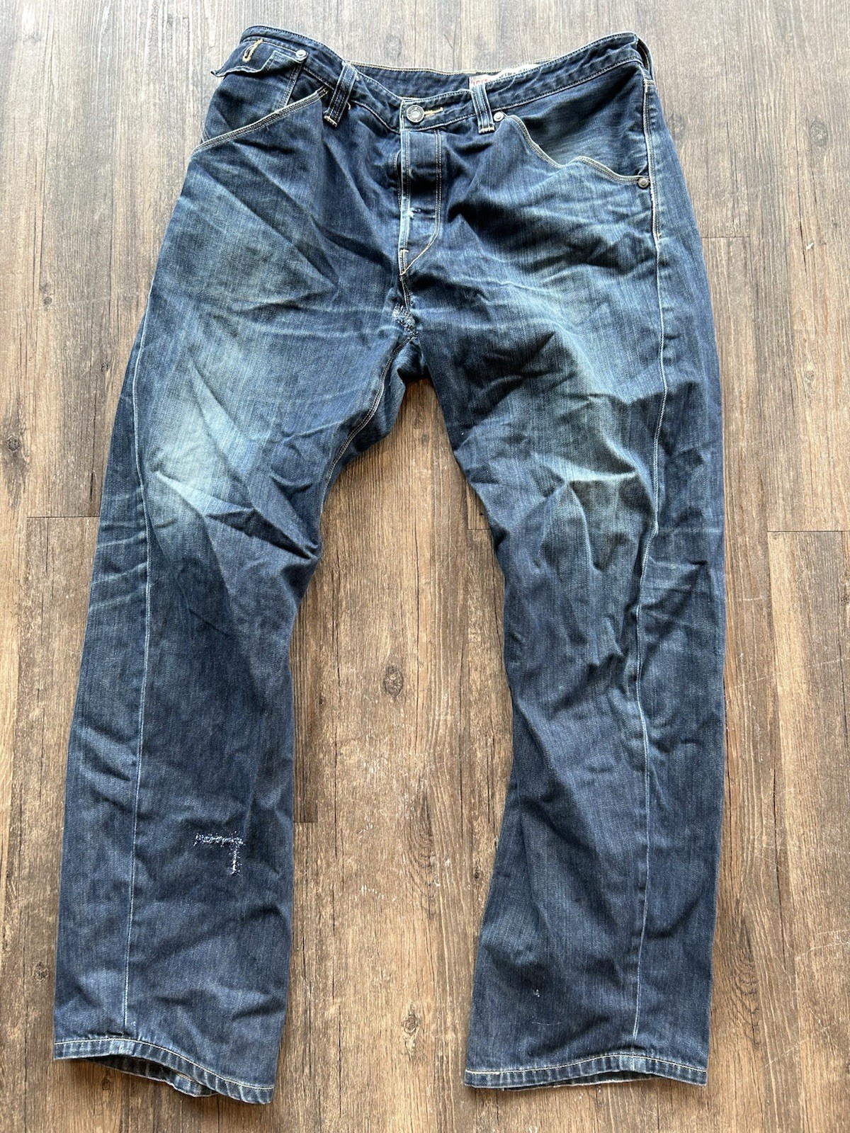 1999 Levi’s Engineered Jeans Straight Leg Twisted Seam Distressed Vintage 36×32