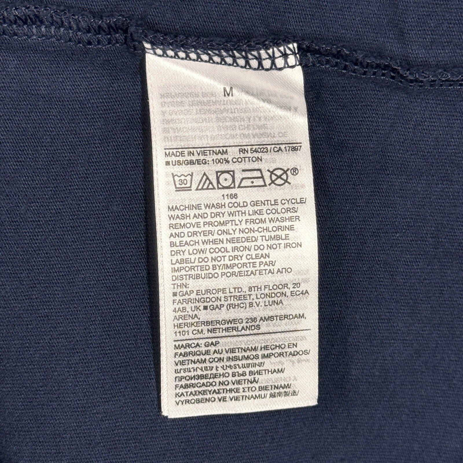 Gap Shirt Mens Medium Blue Cotton Standard Tee Basic Neutral Minimalist Casual