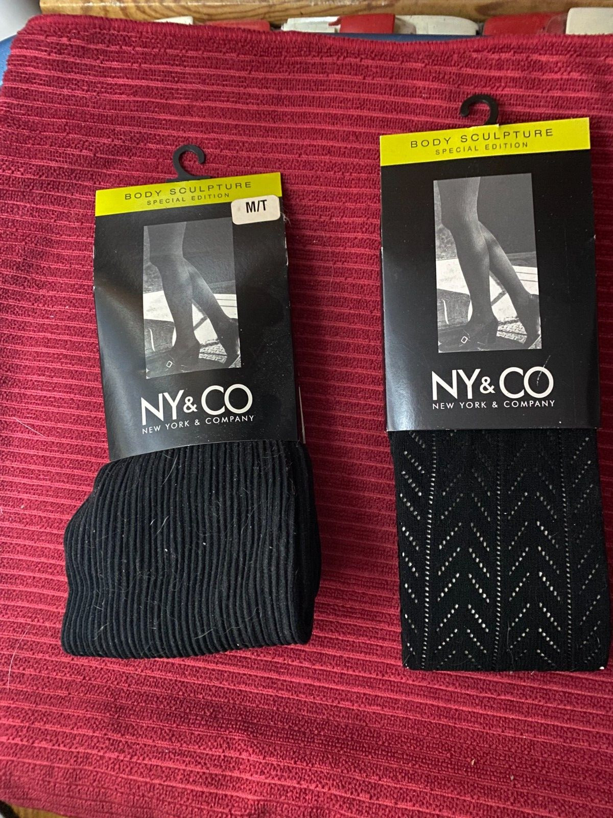 NY & Co Black Body Sculpture Tights Med. made in Italy 80% Nylon-20% Spandex