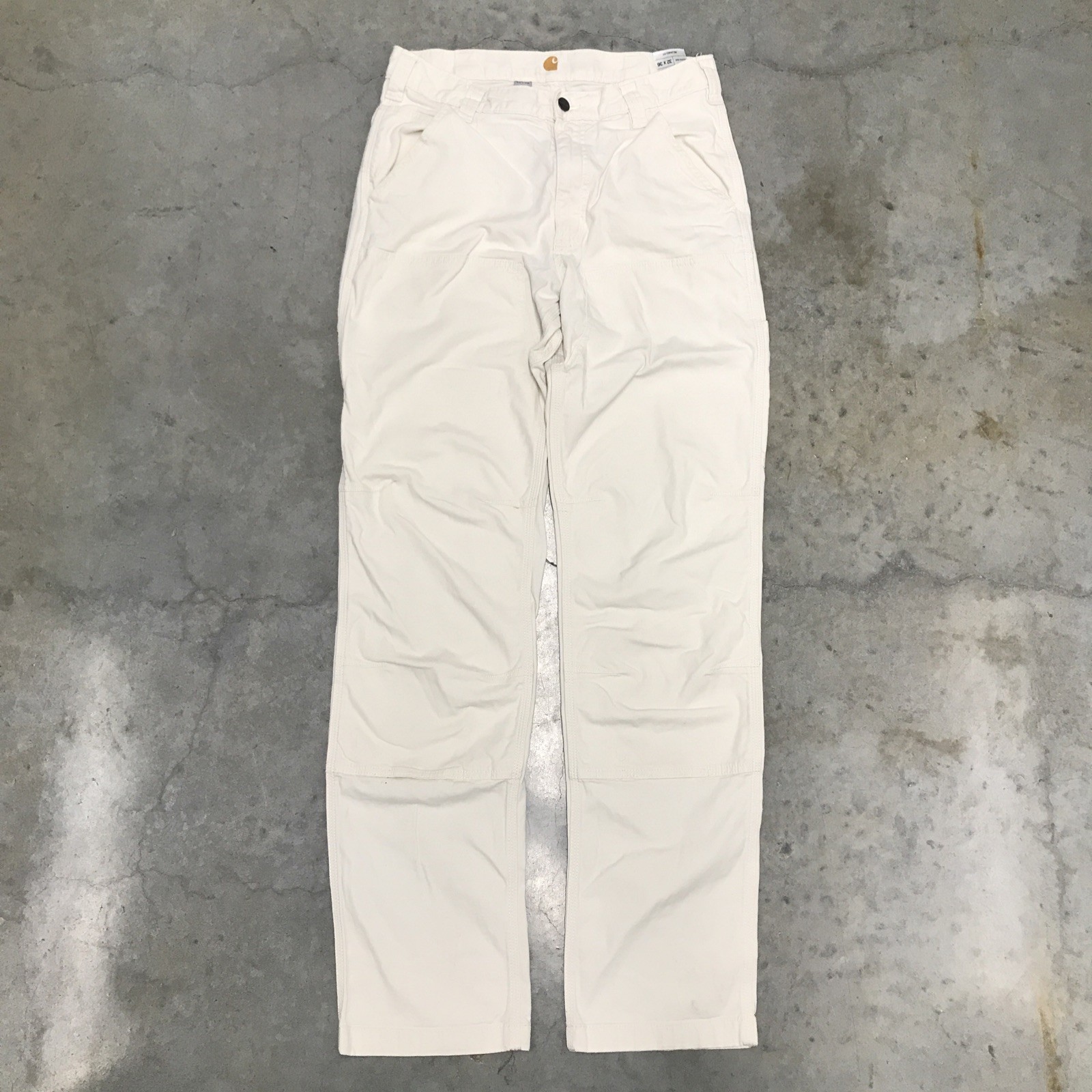Carhartt Pants Mens 30×33 White Rugged Flex Rigby Double Knee 102802 NAT