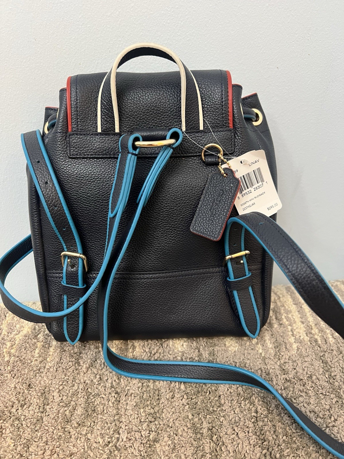 COACH 37789 Edgestain leather mini Backpack NWT