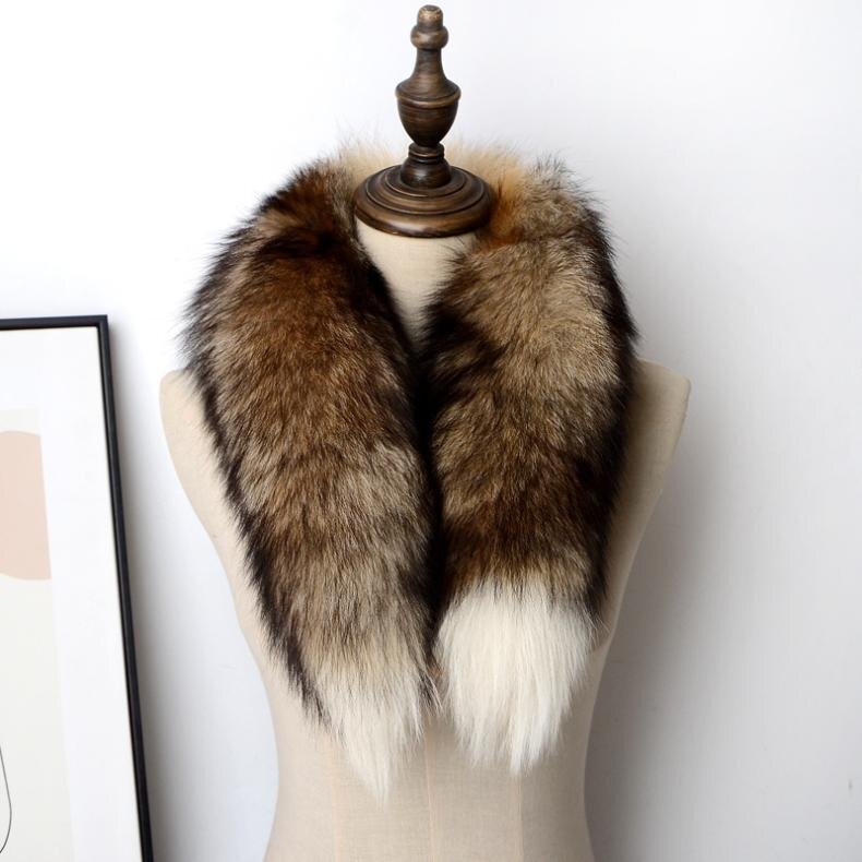 100% Real Fox Fur Genuine Scarf Collar Shawl Scarves Wrap Stole Neck Warmer Gift