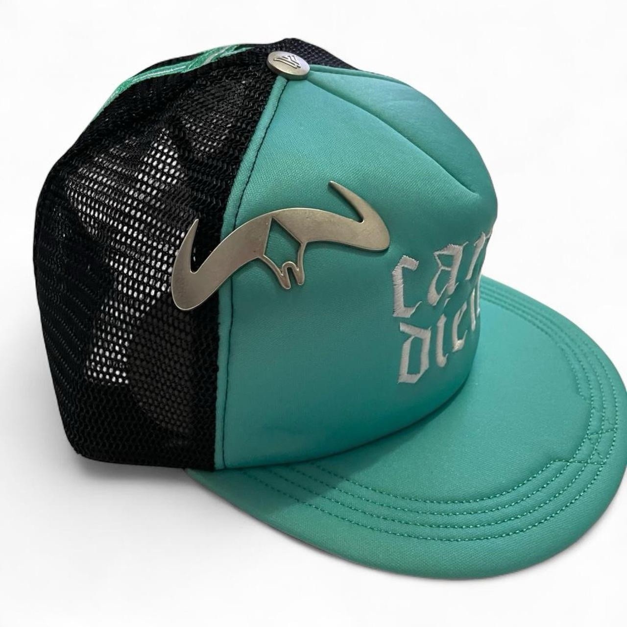 Carpe Diem Turquoise & Black Adjustable Trucker Hat Men’s Classic Mesh