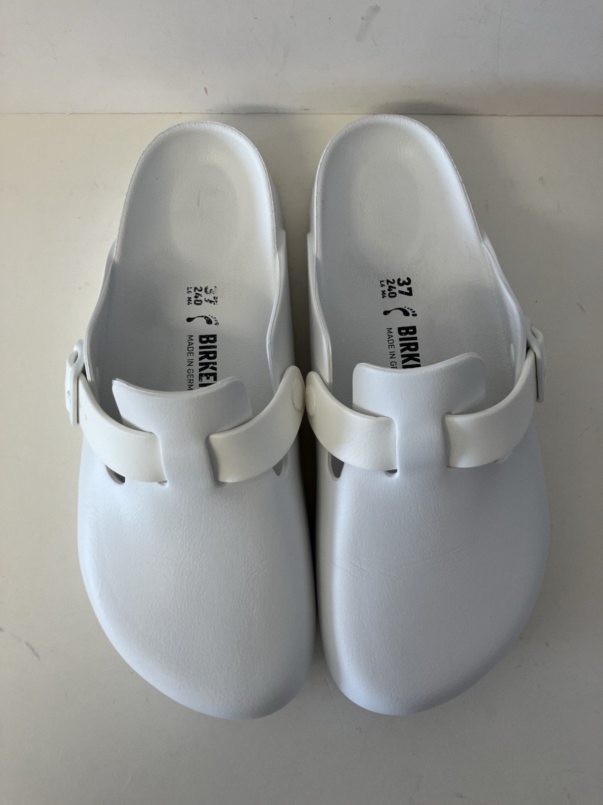 Birkenstock Boston Eva Clogs Bone White Slip On Size 37 US W6 M4 EXCELLENT