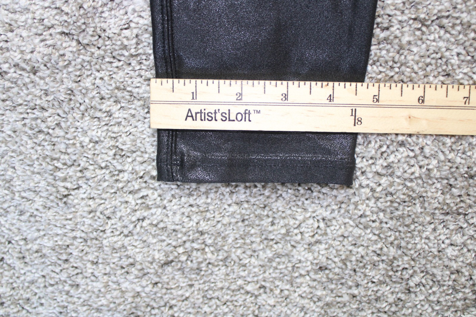 Santiny Pants Womens Medium Black Faux Leather Stretch Pull On