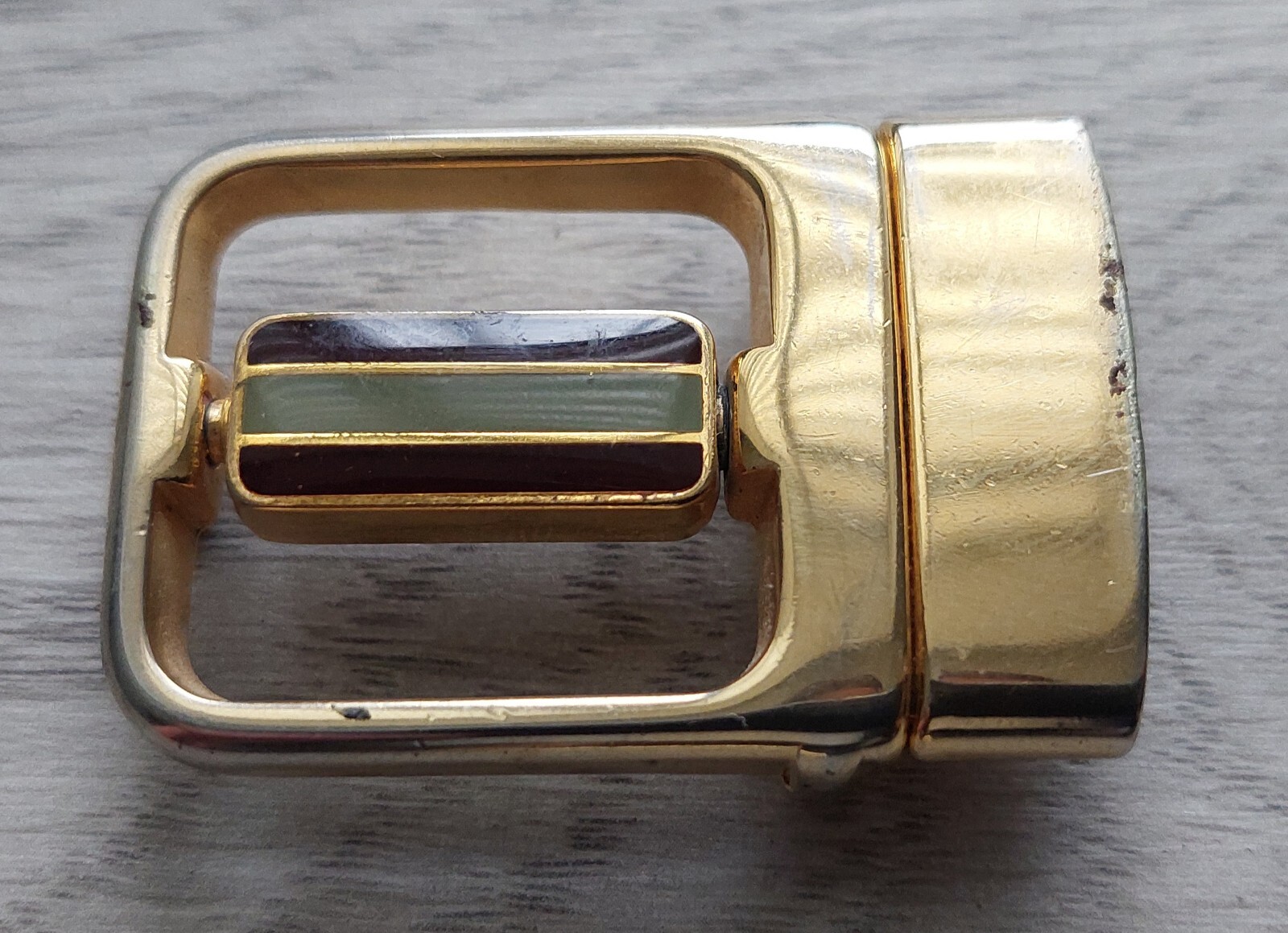 VTG Belt Buckle rotary, brass, size 4.7 x 3.3 cm/ 1.9 x 1.3 in, used