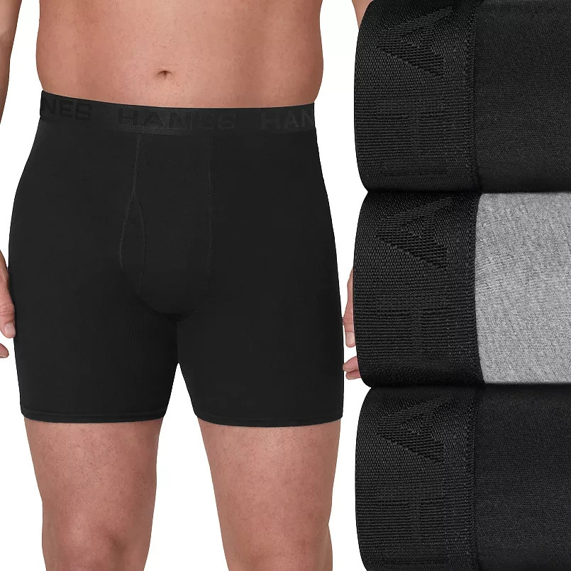 Men’s Hanes BOXER BRIEFS 5 Pk Assorted Colors And Print /Choose your Size