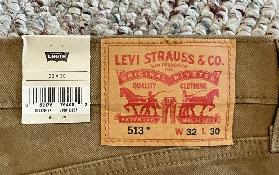 Levi’s 513 Slim Straight Brown Stretch Jeans Men’s Size 32×30