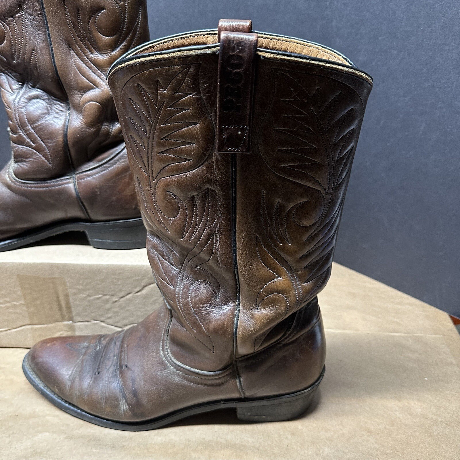 Vintage Red Wing Pecos 9801 Brown Leather Western Cowboy Work Boots Men’s 9.5 B
