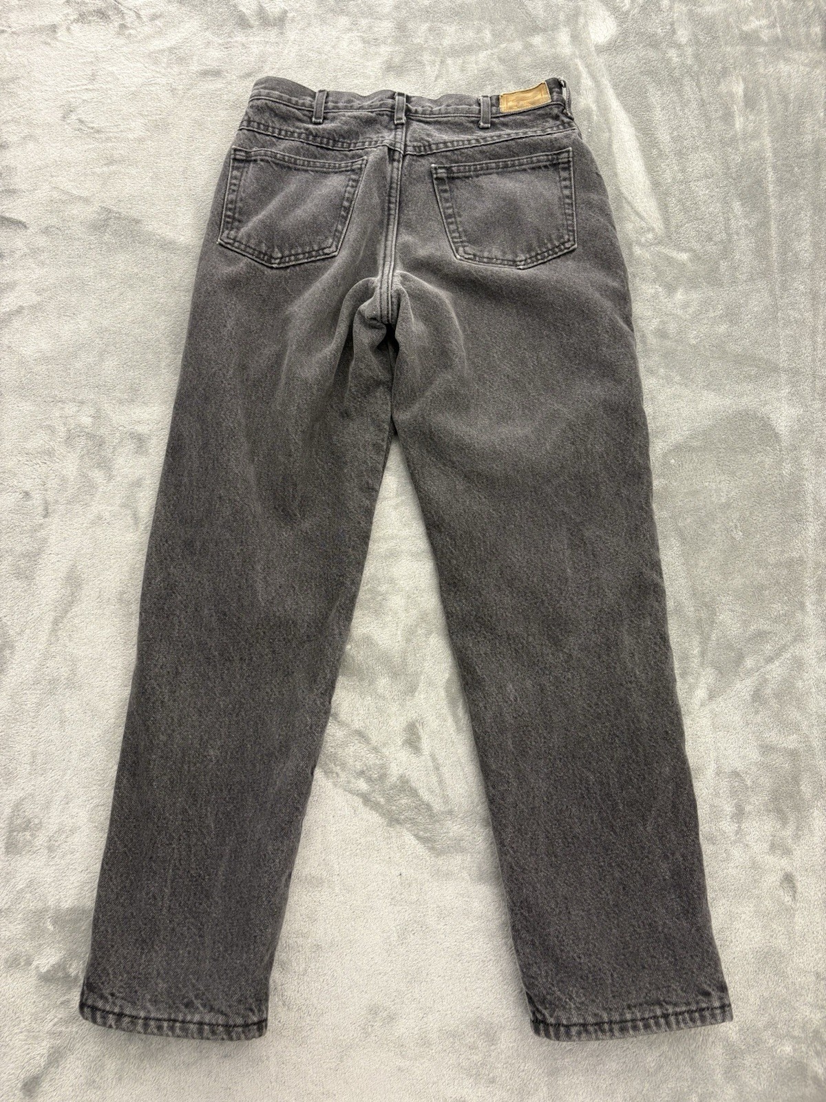 Vintage LL Bean Flannel Lined Jeans Men’s Size 30×29 Black Distressed