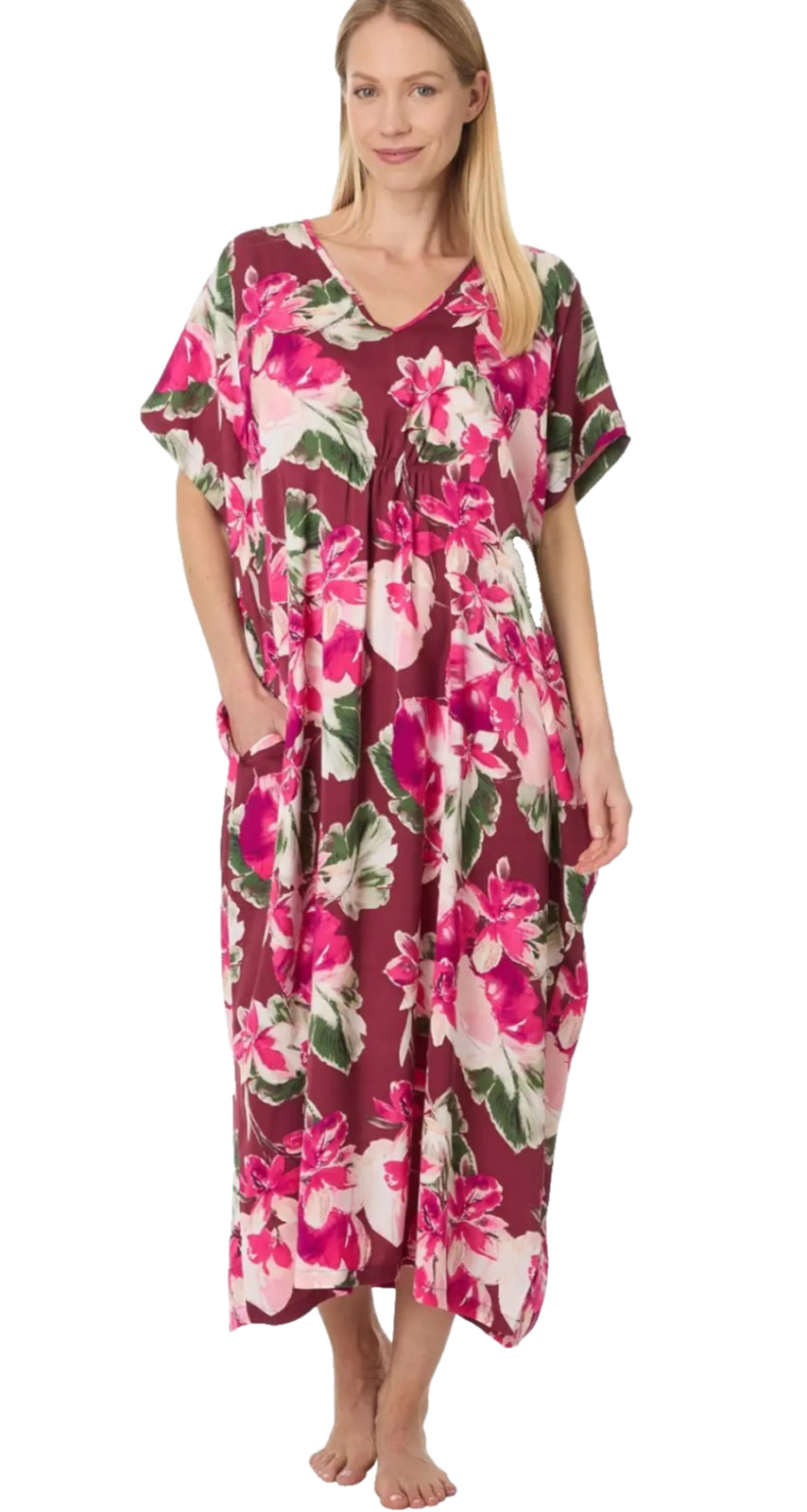 *SALE* New $84 Tommy Bahama TROPICAL Cover Up Kimono Long Maxi Caftan Dress L/XL