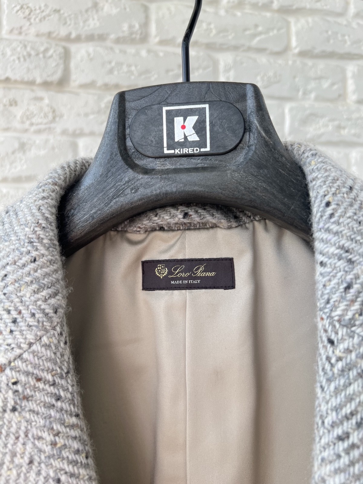 Loro Piana Martingala Cashmere Storm System Knit Gray Coat Jacket Men’s 50