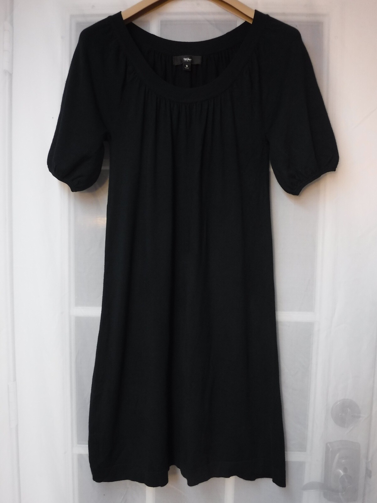 Mossimo Black Rayon&Nylon Blend Scoop Neck Short Sleeve Dress Women S ~Great~