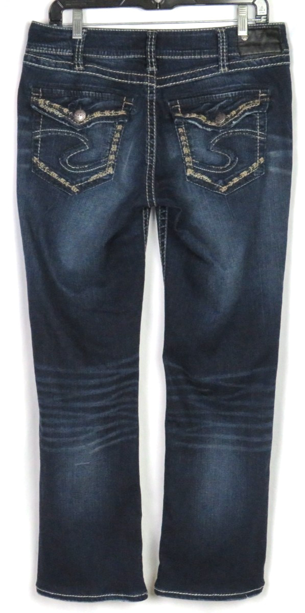 Silver SUKI Slim Boot Cut FLUD Denim Flap Pocket Stretch Jeans Women’s 31