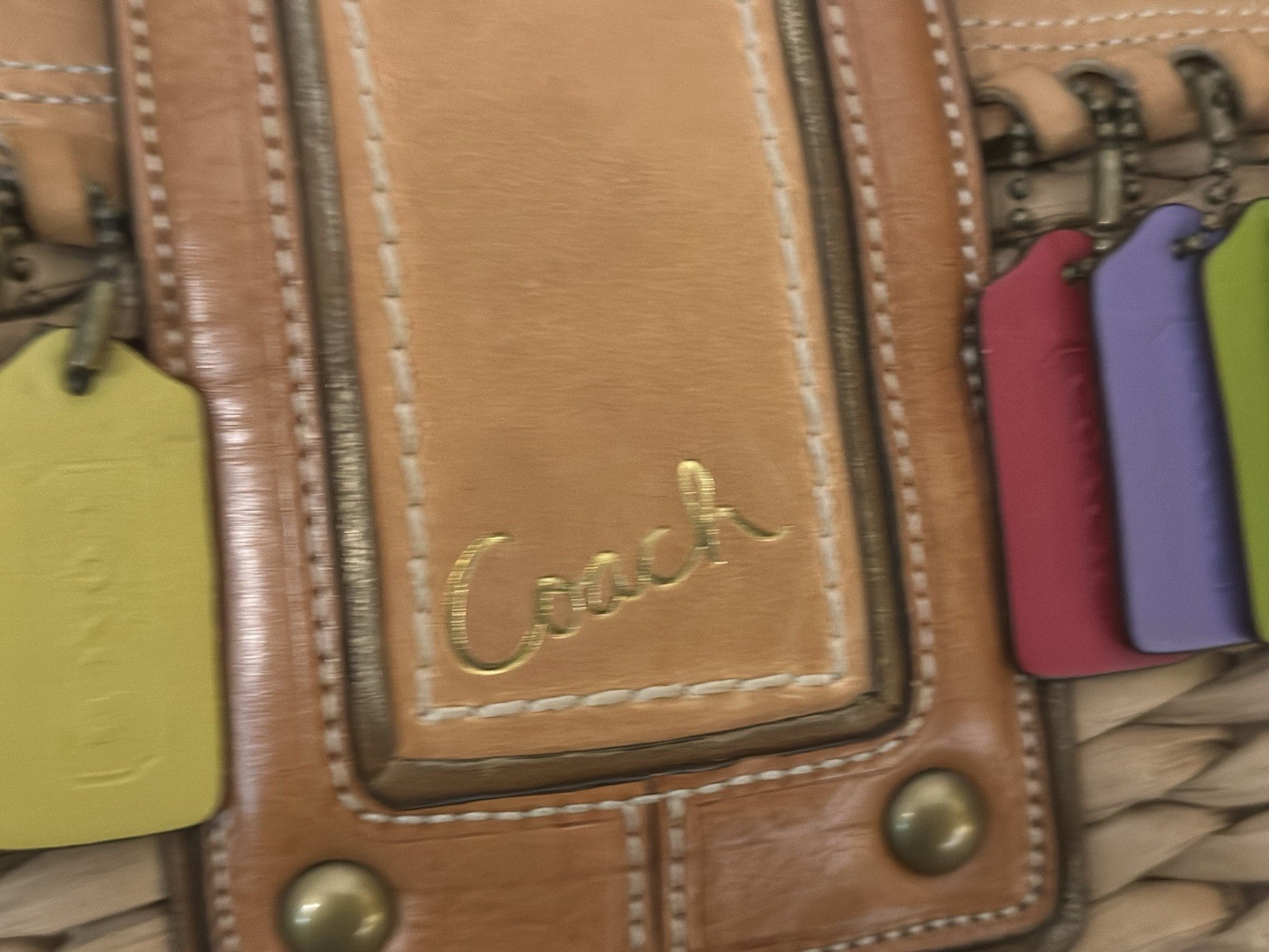 Coach Limited Edition Legacy “Lily” Straw Large Basket Bag