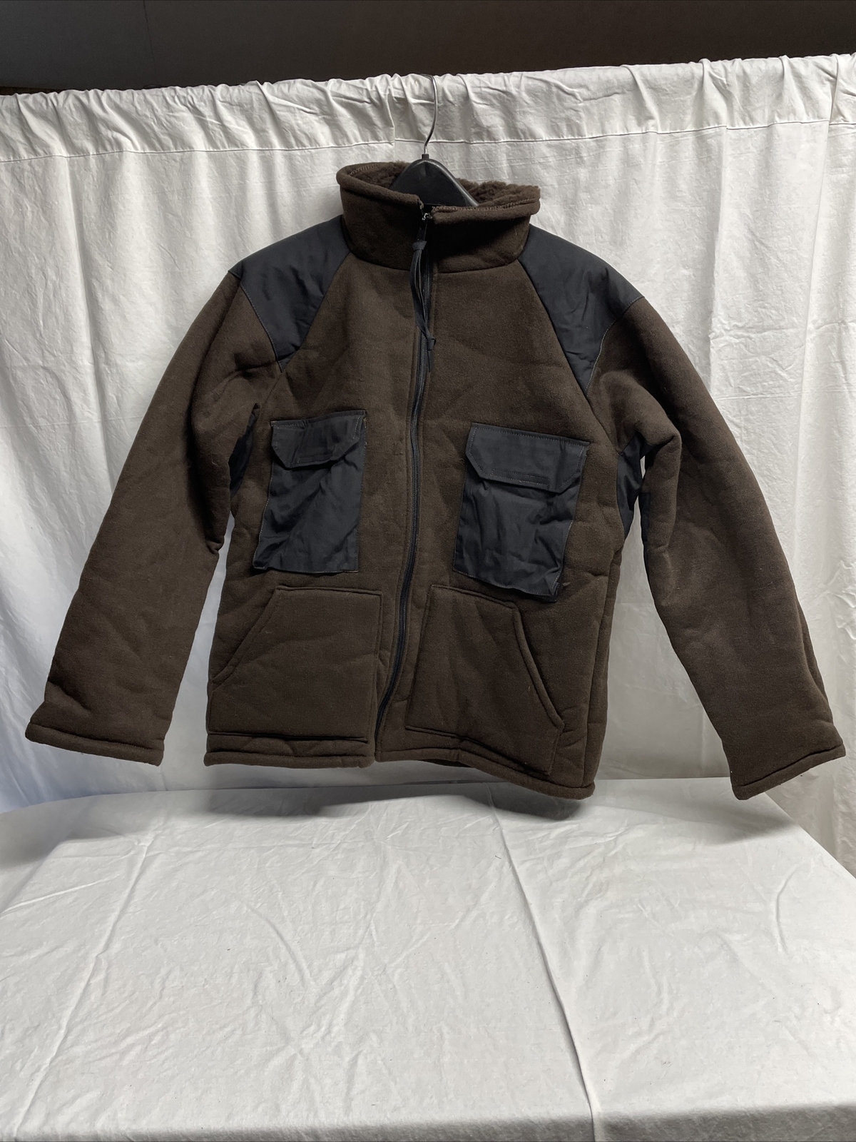 Military Issue Cold Weather Synthetic ￼Fiber Pile Shirt Jacket Mens Medium