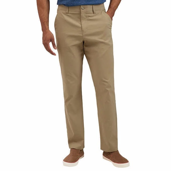 Weatherproof Vintage Men’s Tech Pants Straight Fit Flex Waistband,Tan Size 32×30