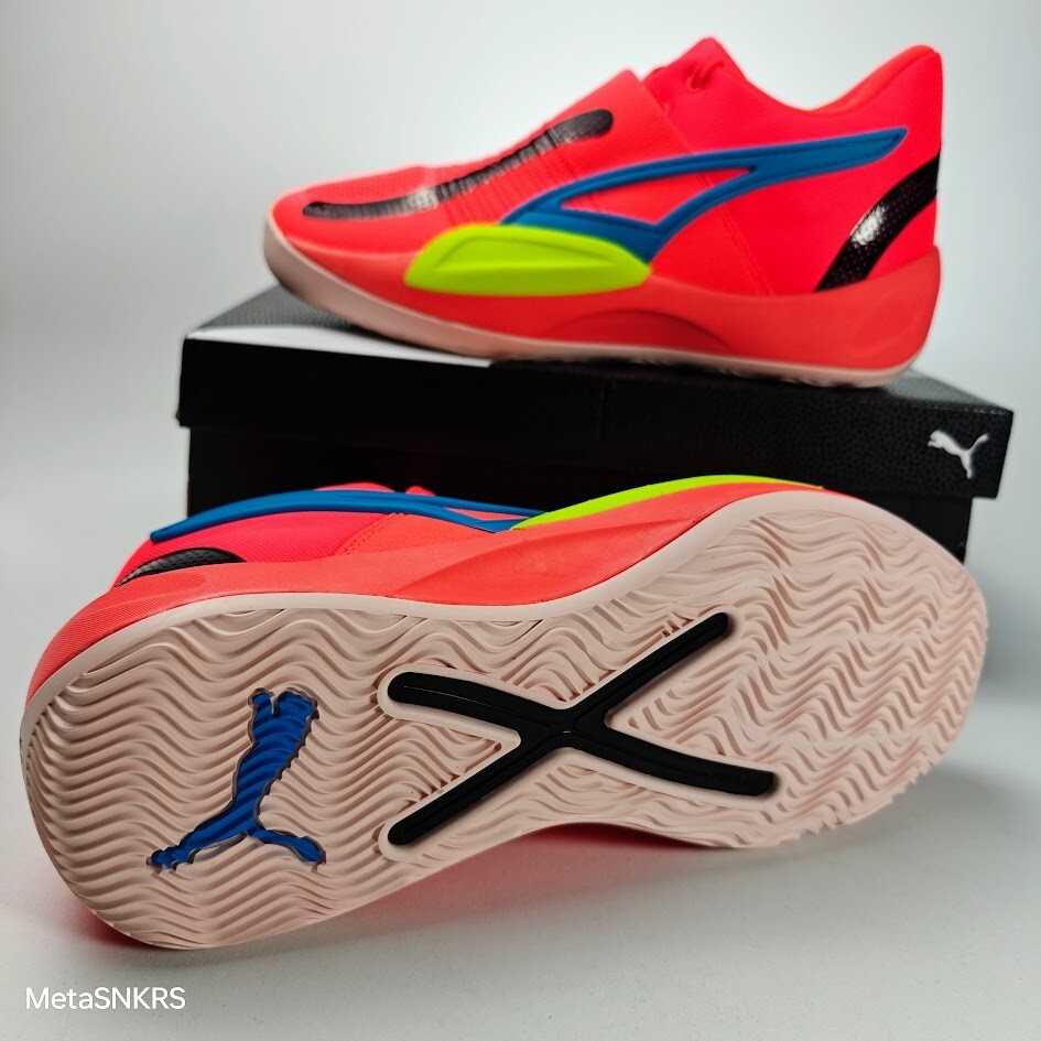 Puma US 16 Men’s Orange Black Blue Yellow Rise Nitro Basketball 377012 04 New