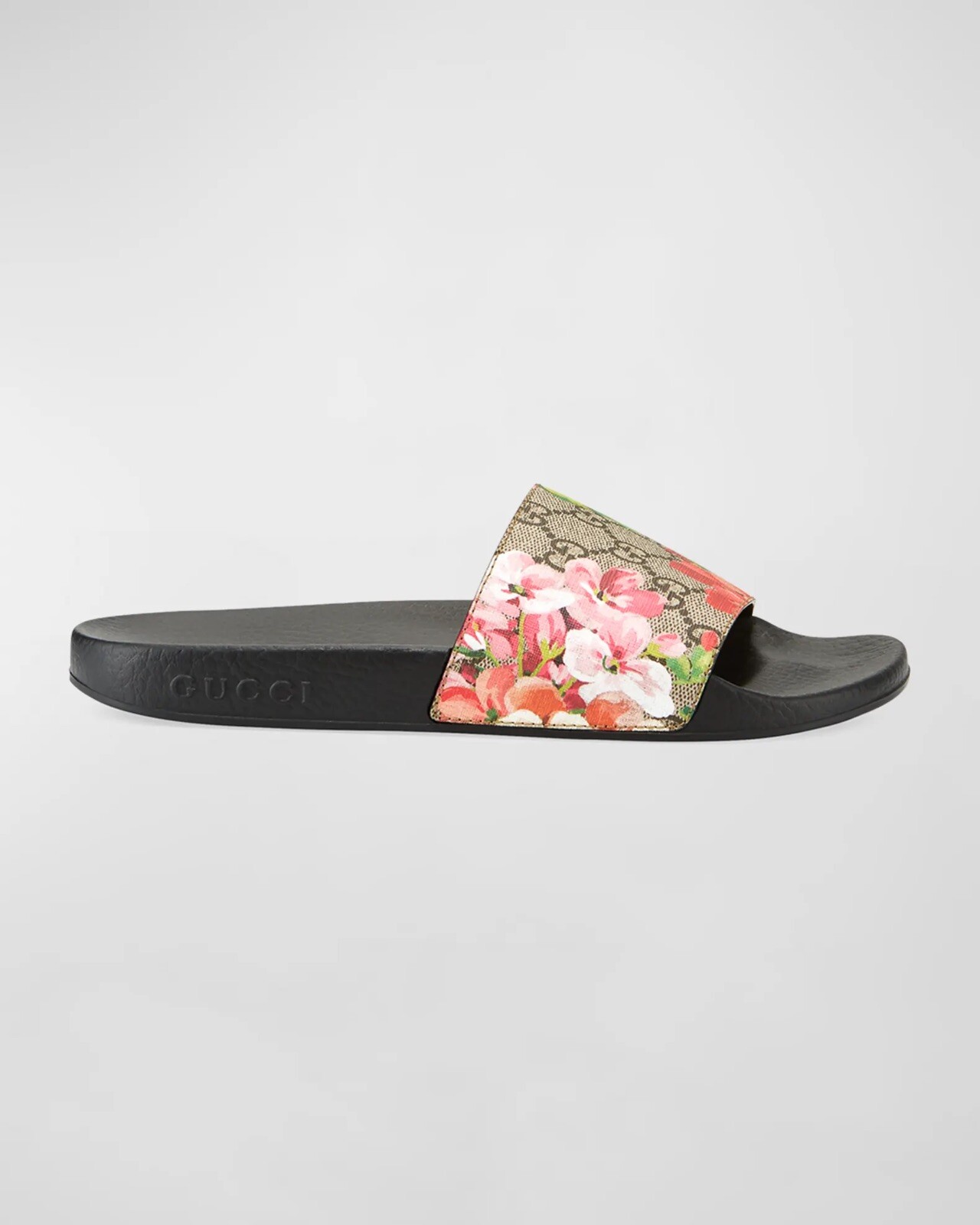 Gucci Blooms Supreme Floral Canvas GG Slide Sandals Shoes 36 NEW!!!