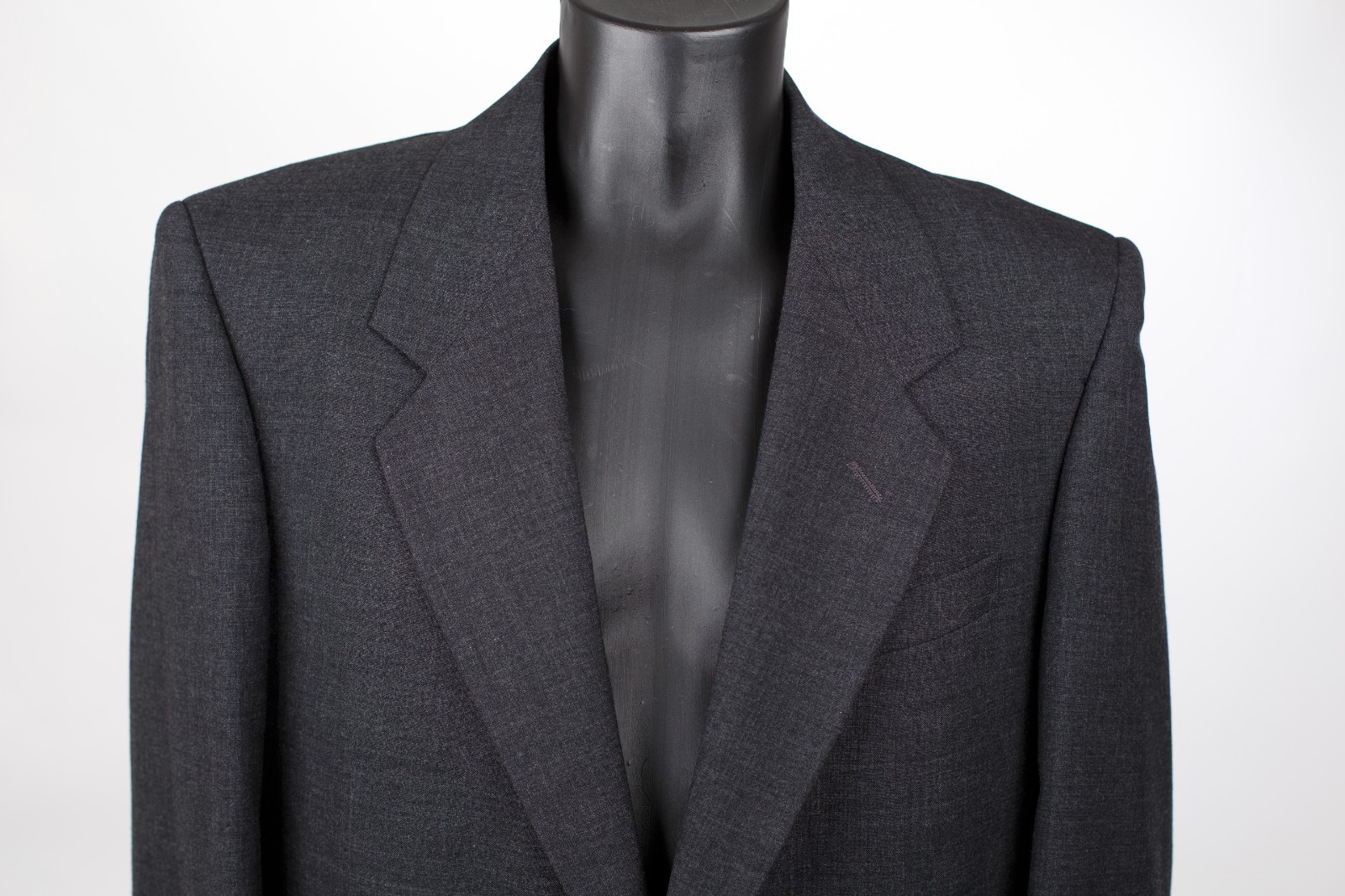 Adolfo Blazer Jacket Mens 42R Charcoal Gray Solid 2 Buttons Vintage USA Made NWT