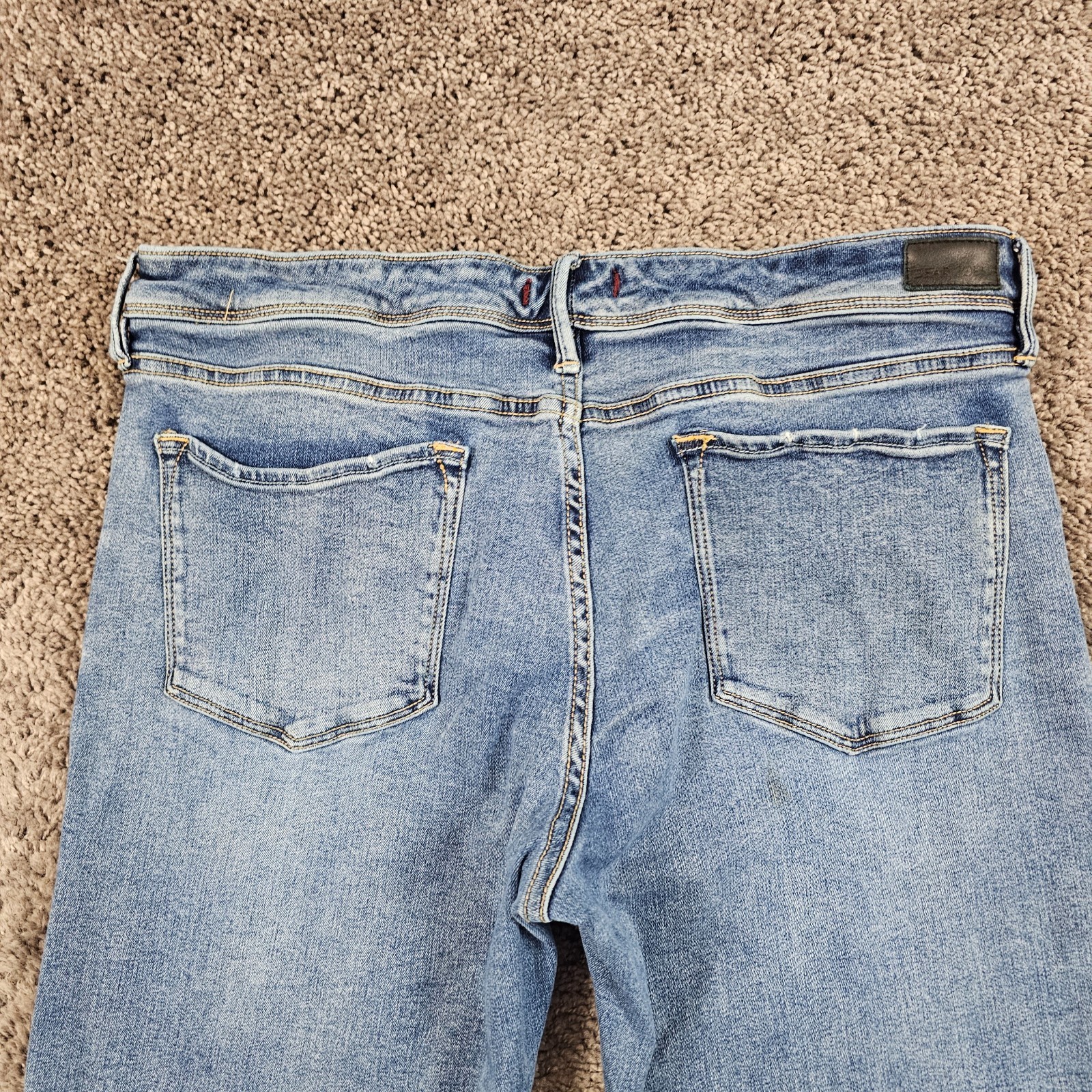 Dear John Jeans Women 32 Boot Cut Mid Rise Stretch Light Wash Sloane 33×32