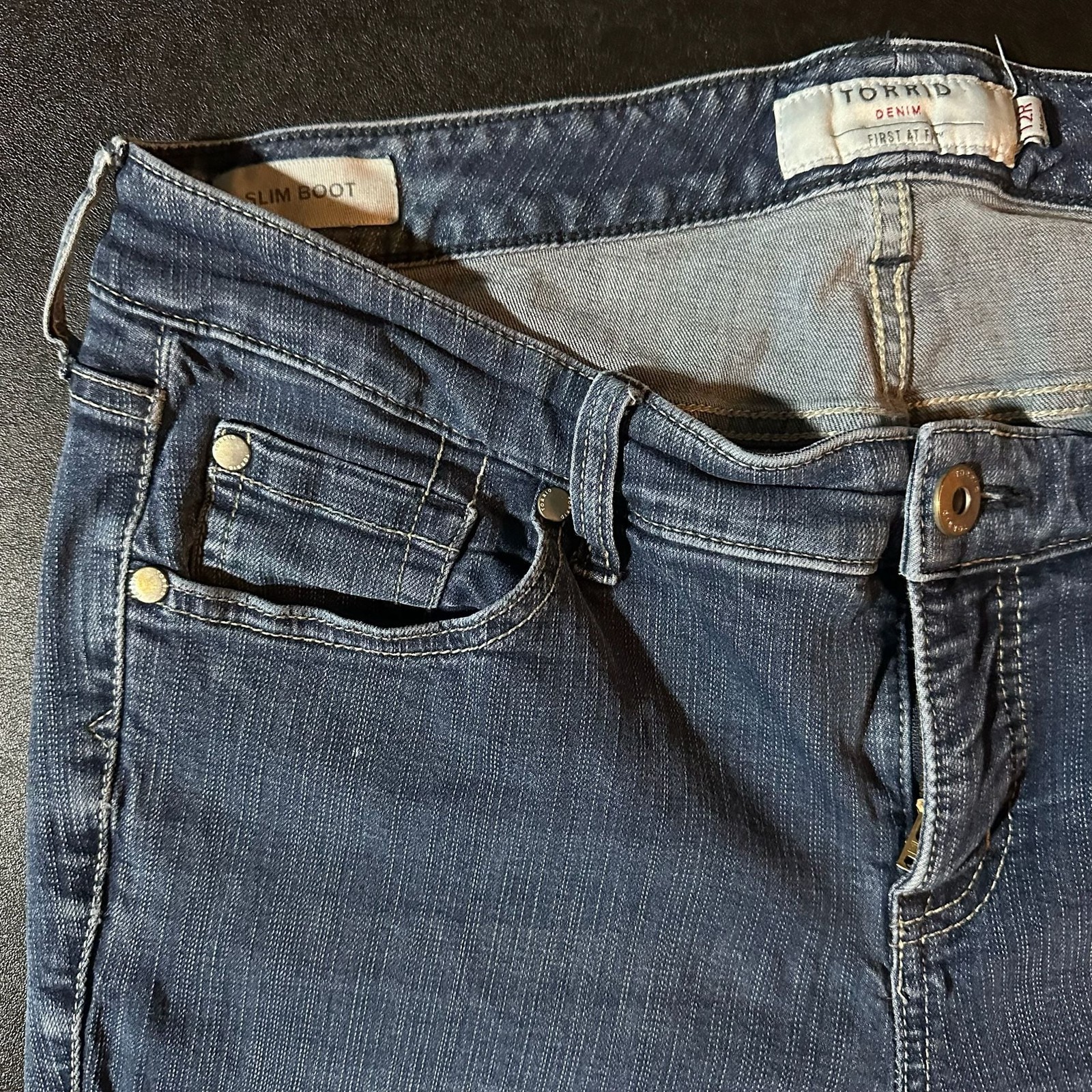 Torrid Denim First At Fit Slim Bootcut Jeans Size 12R
