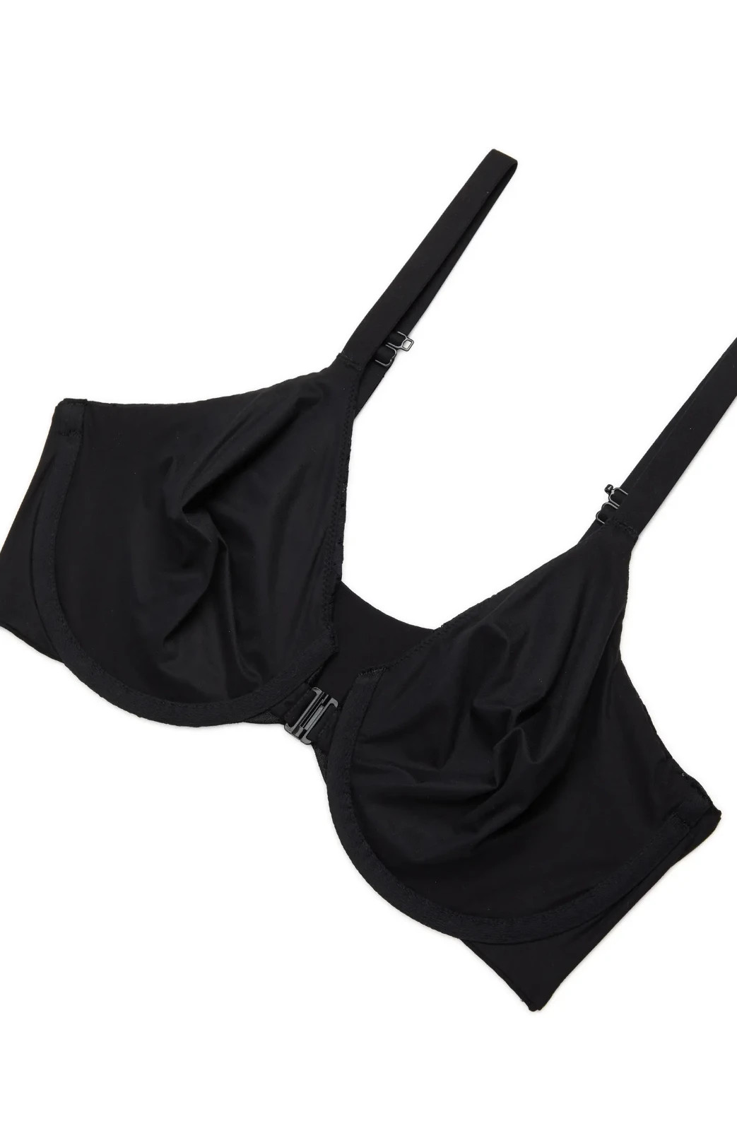 $82 Chantelle 13F6 Norah Front Closure Molded Underwire Bra, Black, Size 32DDDD