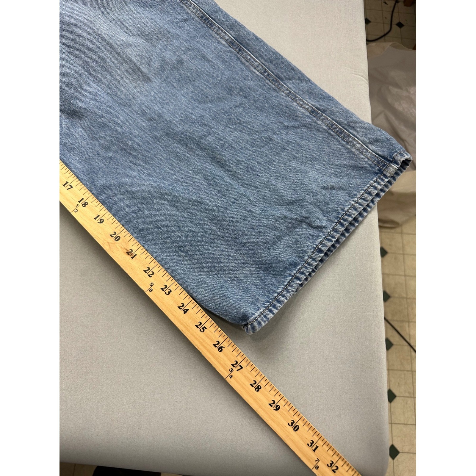 Old Navy Baggy Wide Leg Denim Overalls Medium Wash Blue 18 S/864051-00