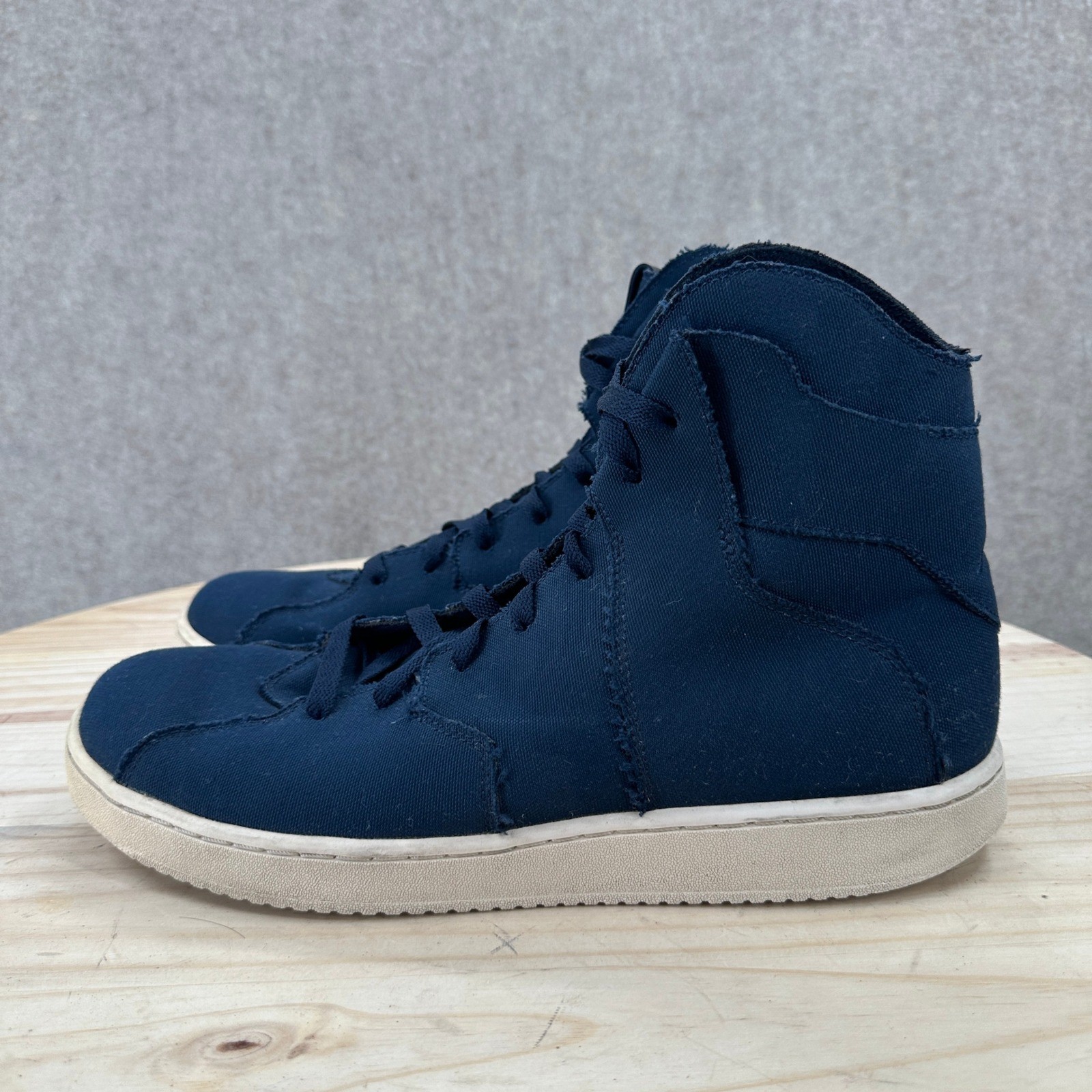 Jordan Westbrook 0.2 Obsidian Mens 11.5 Navy Blue Canvas High Top Sneakers