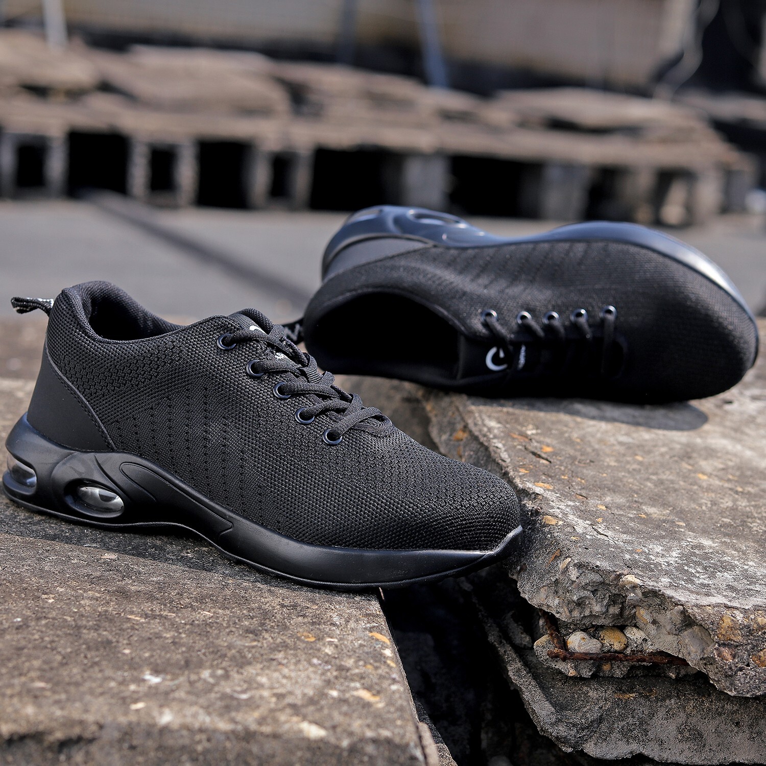 Work Safety Shoes Men Lightweight Indestructible Work Sneakers Steel Toe Shoes