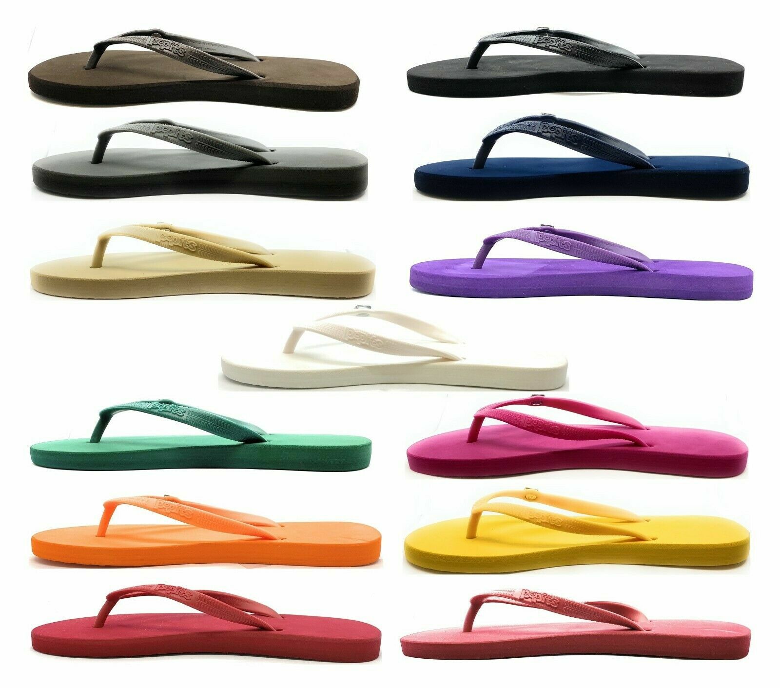 Women’s Super Cozy Flip Flops / Ornament Base By Popits ~ Choose Color, Size