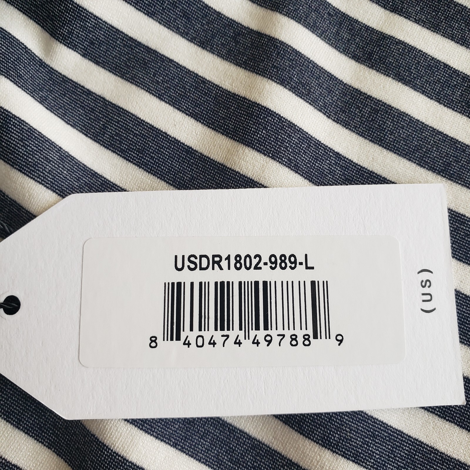 Universal Standard Dress 22/24 Envelope Neck Rayon Ponte Knit Navy White Stripe